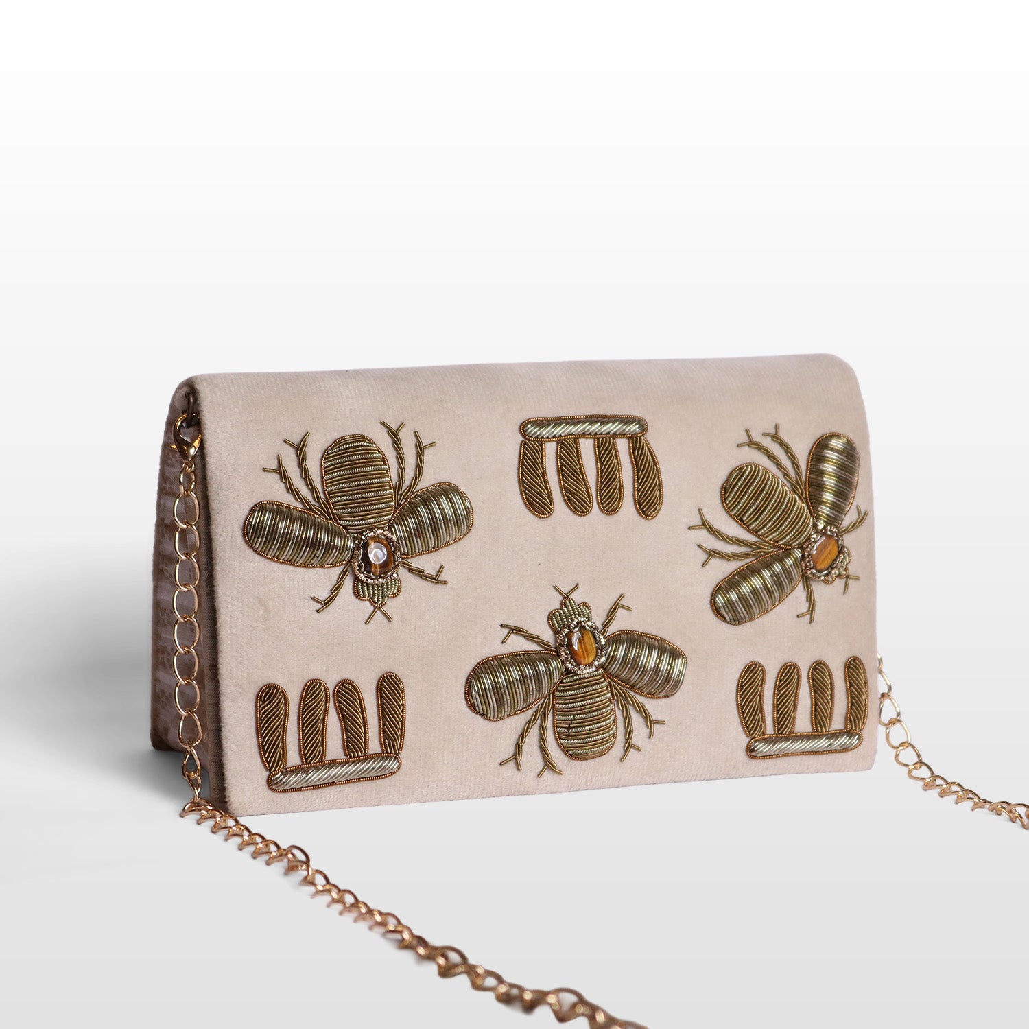Imperial Velvet Zardozi Bug Bag