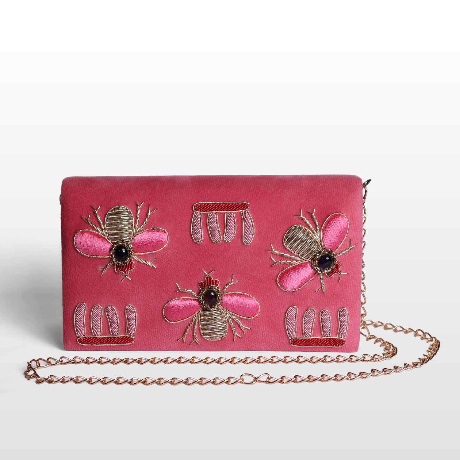 Imperial Velvet Zardozi Bug Bag