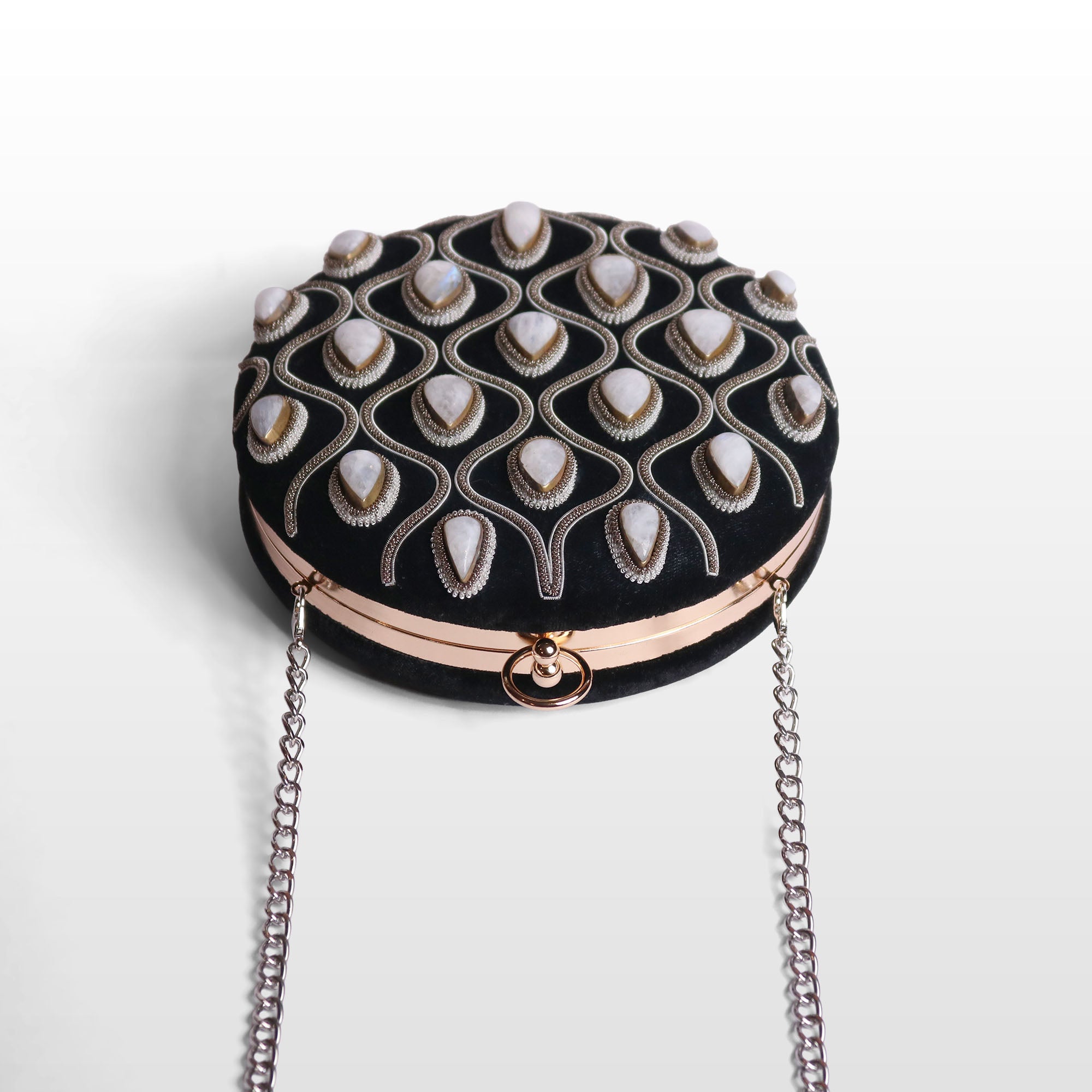 Aurelia Gemstone Round Clutch