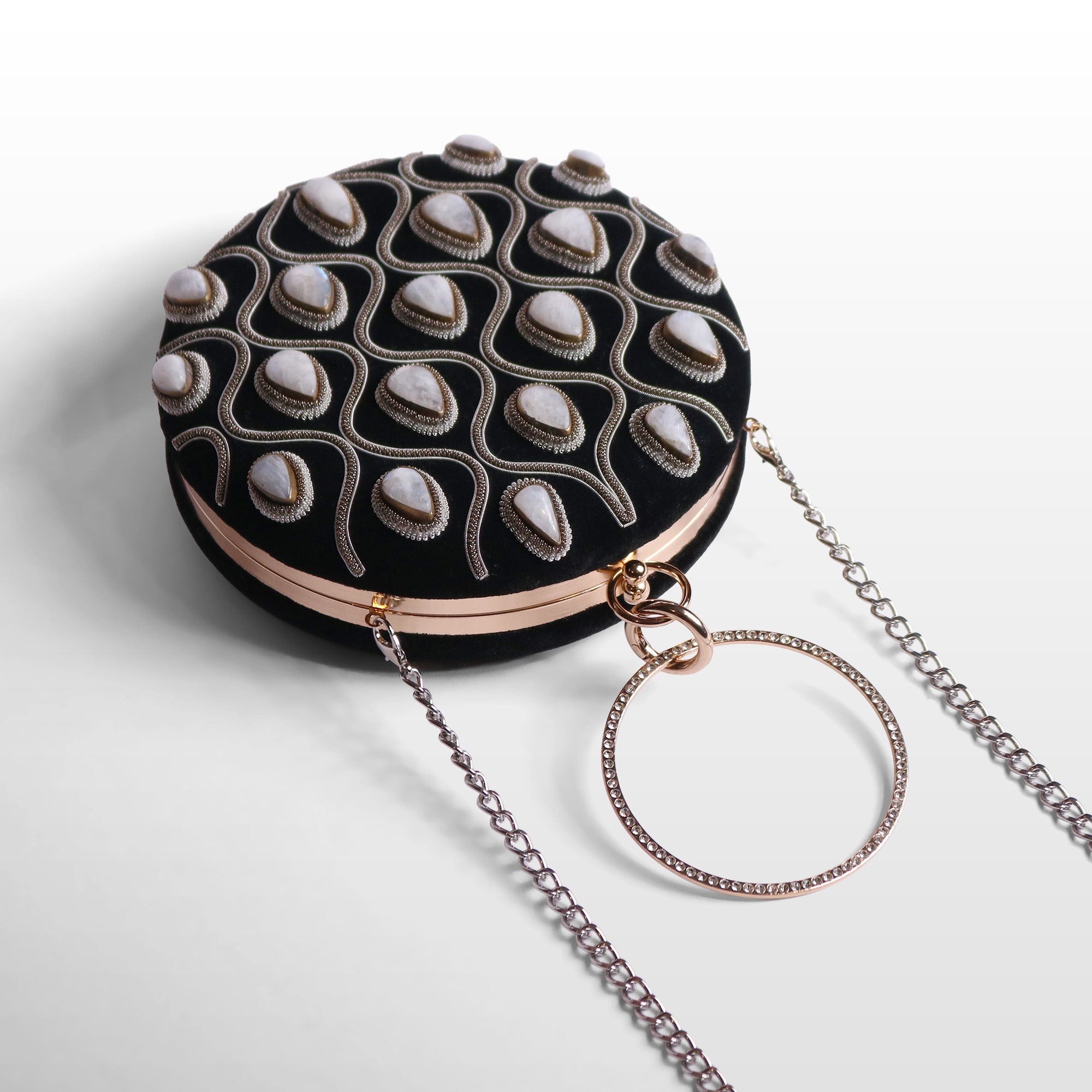 Aurelia Gemstone Round Clutch