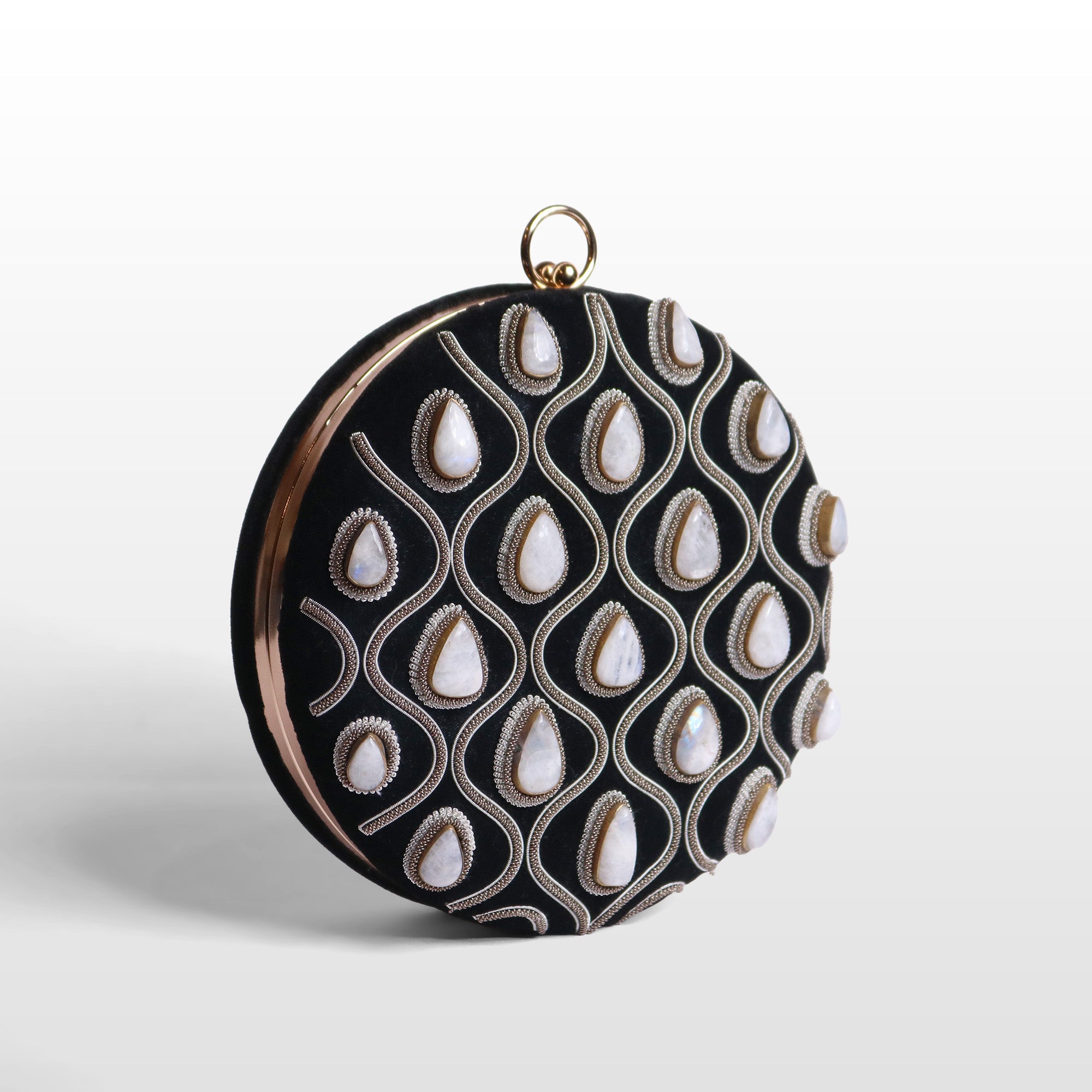 Aurelia Gemstone Round Clutch