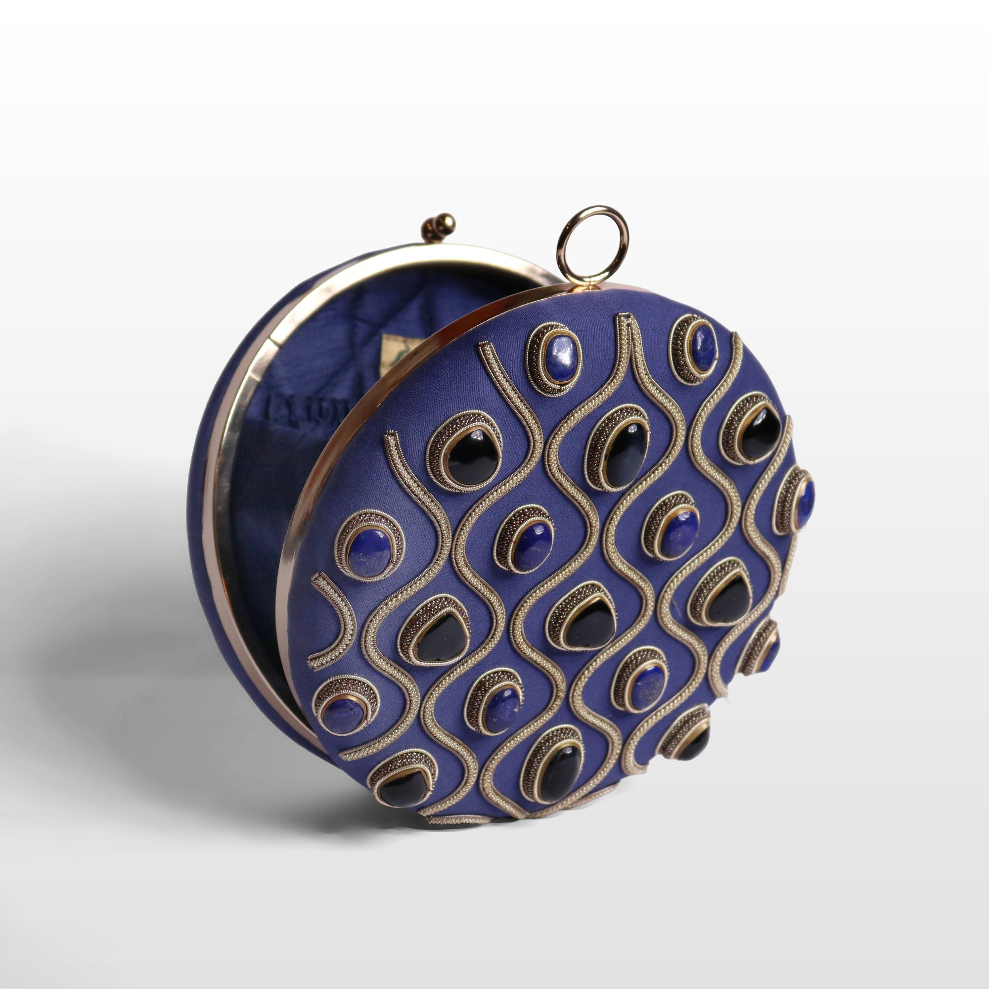 Aurelia Gemstone Round Clutch
