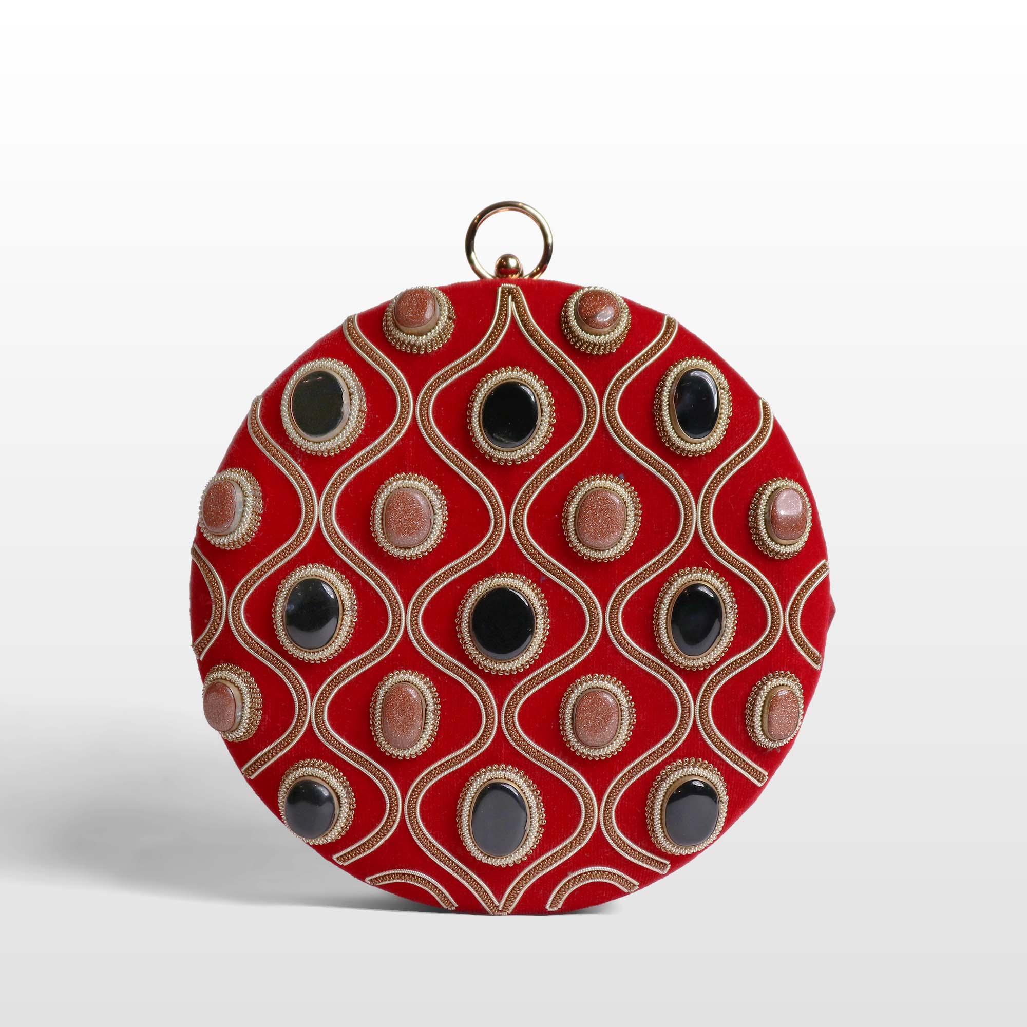 Aurelia Gemstone Round Clutch