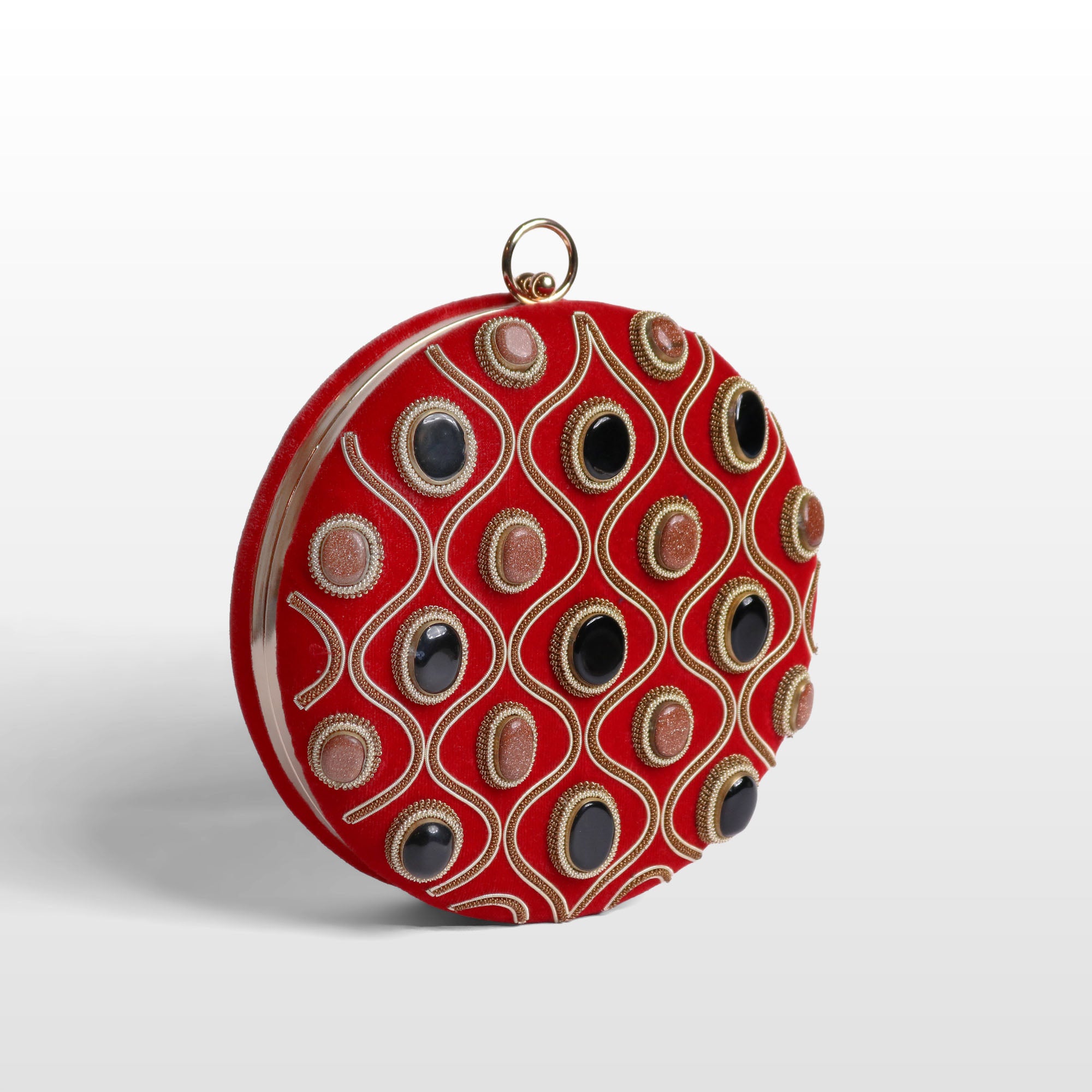 Aurelia Gemstone Round Clutch