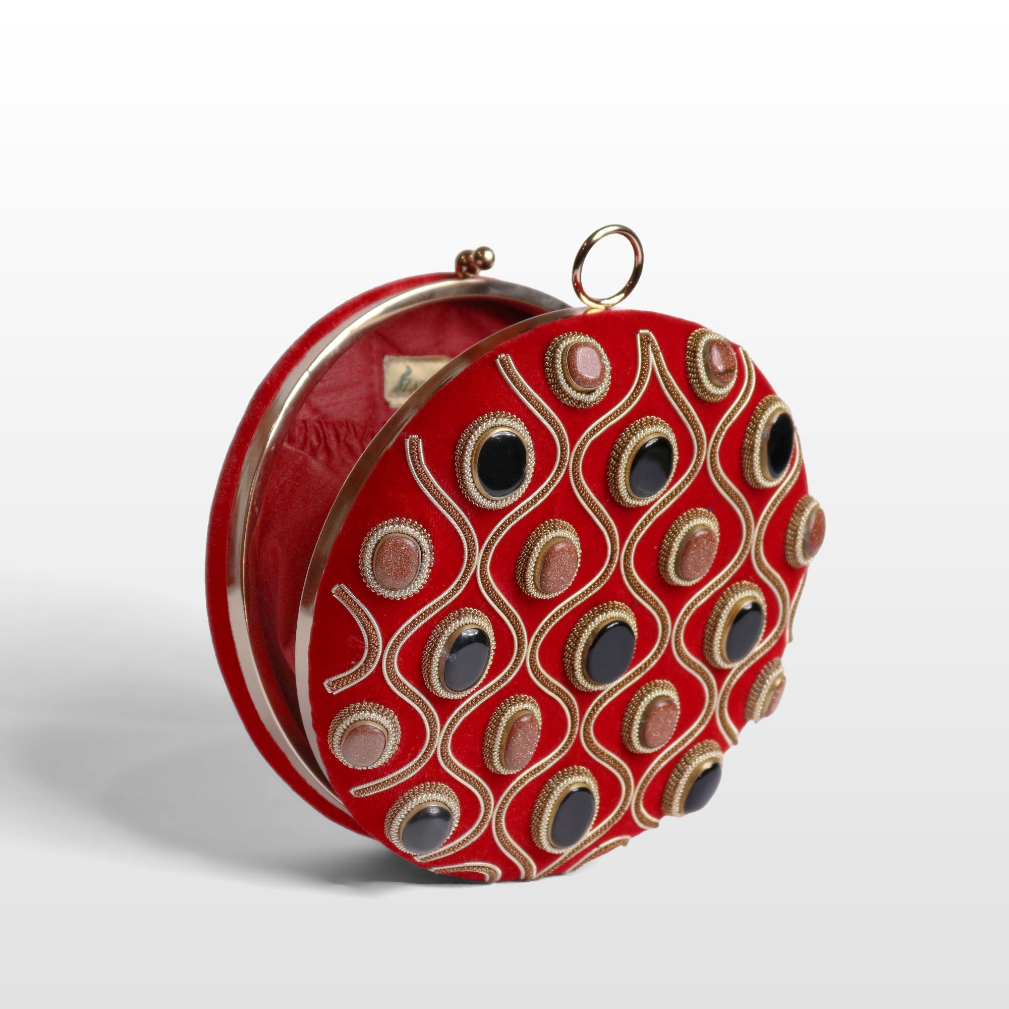 Aurelia Gemstone Round Clutch