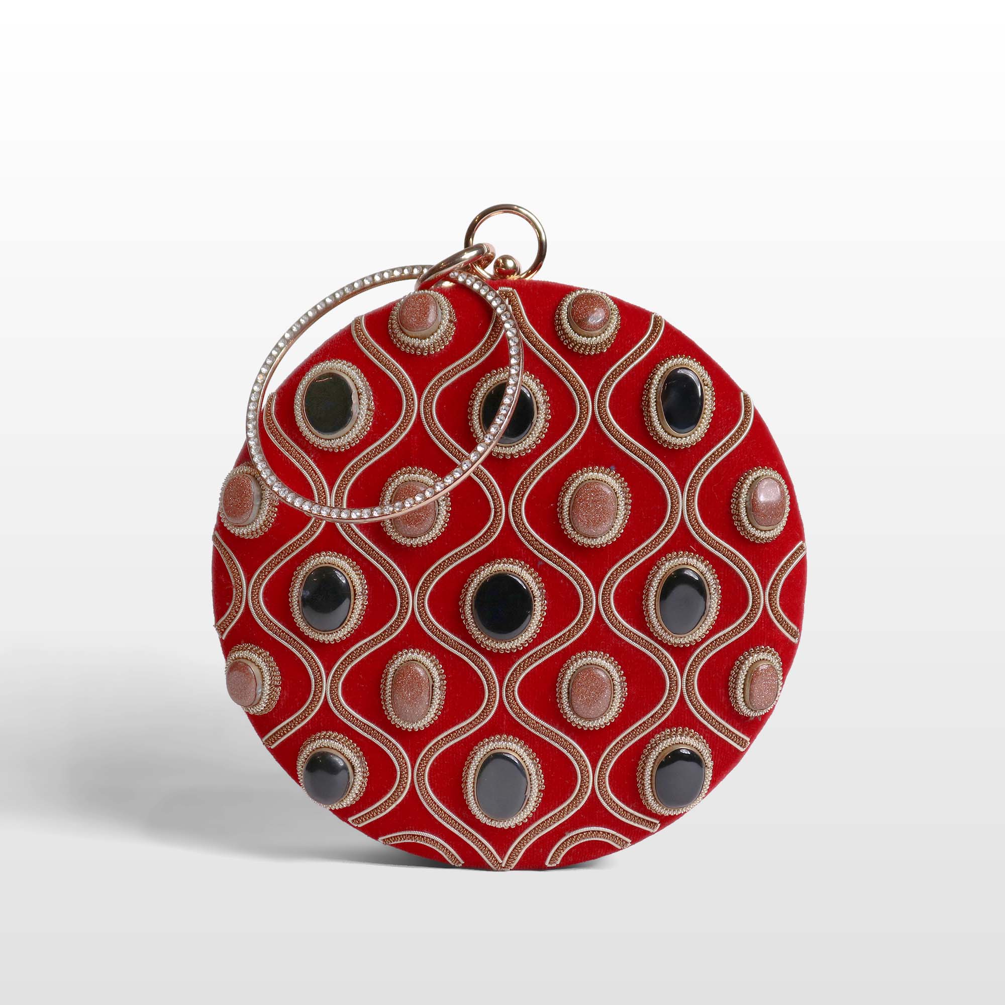 Aurelia Gemstone Round Clutch