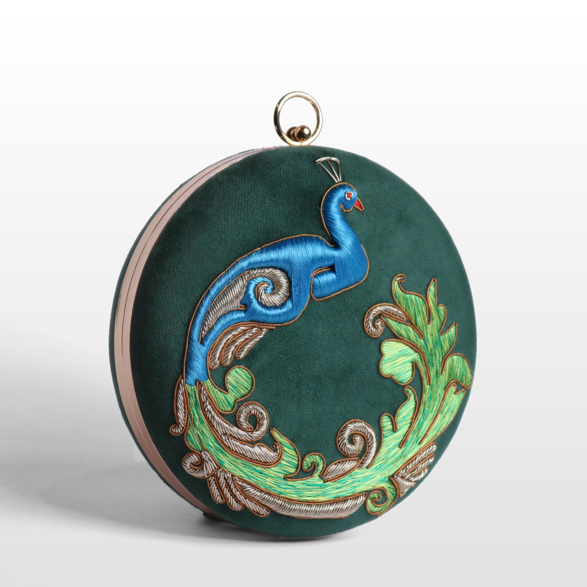 Neela Peacock Gemstone Clutch