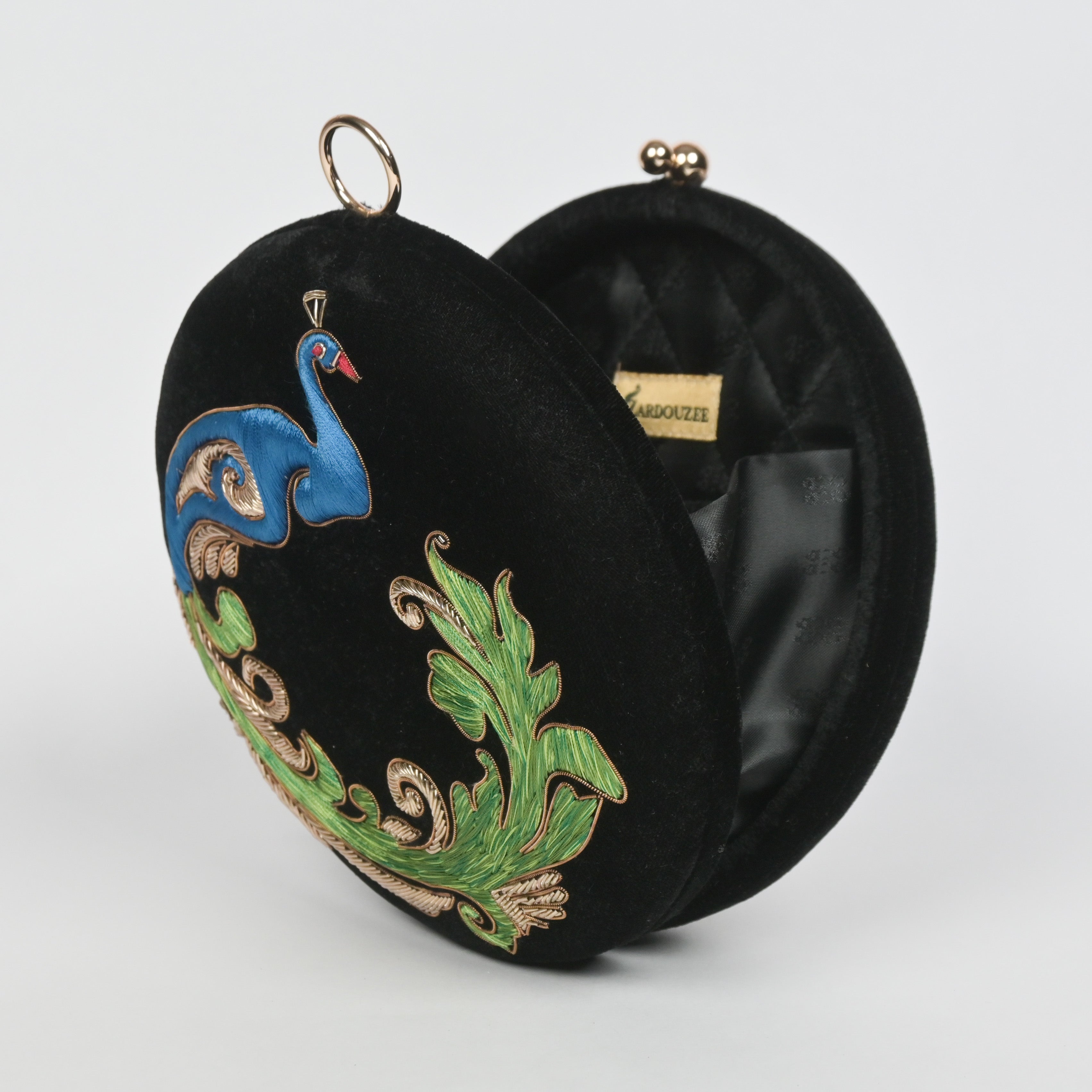 Neela Peacock Gemstone Clutch