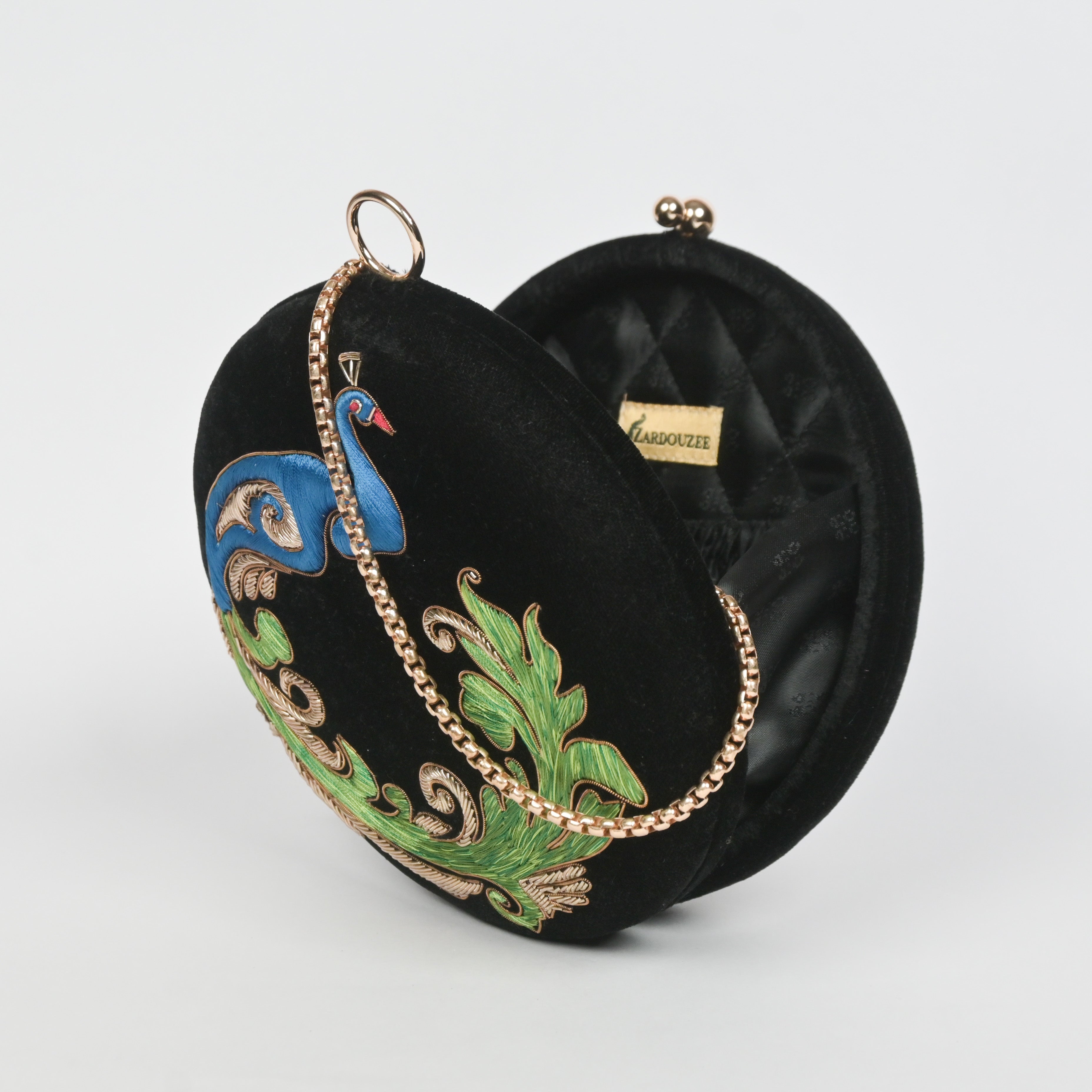 Neela Peacock Gemstone Clutch