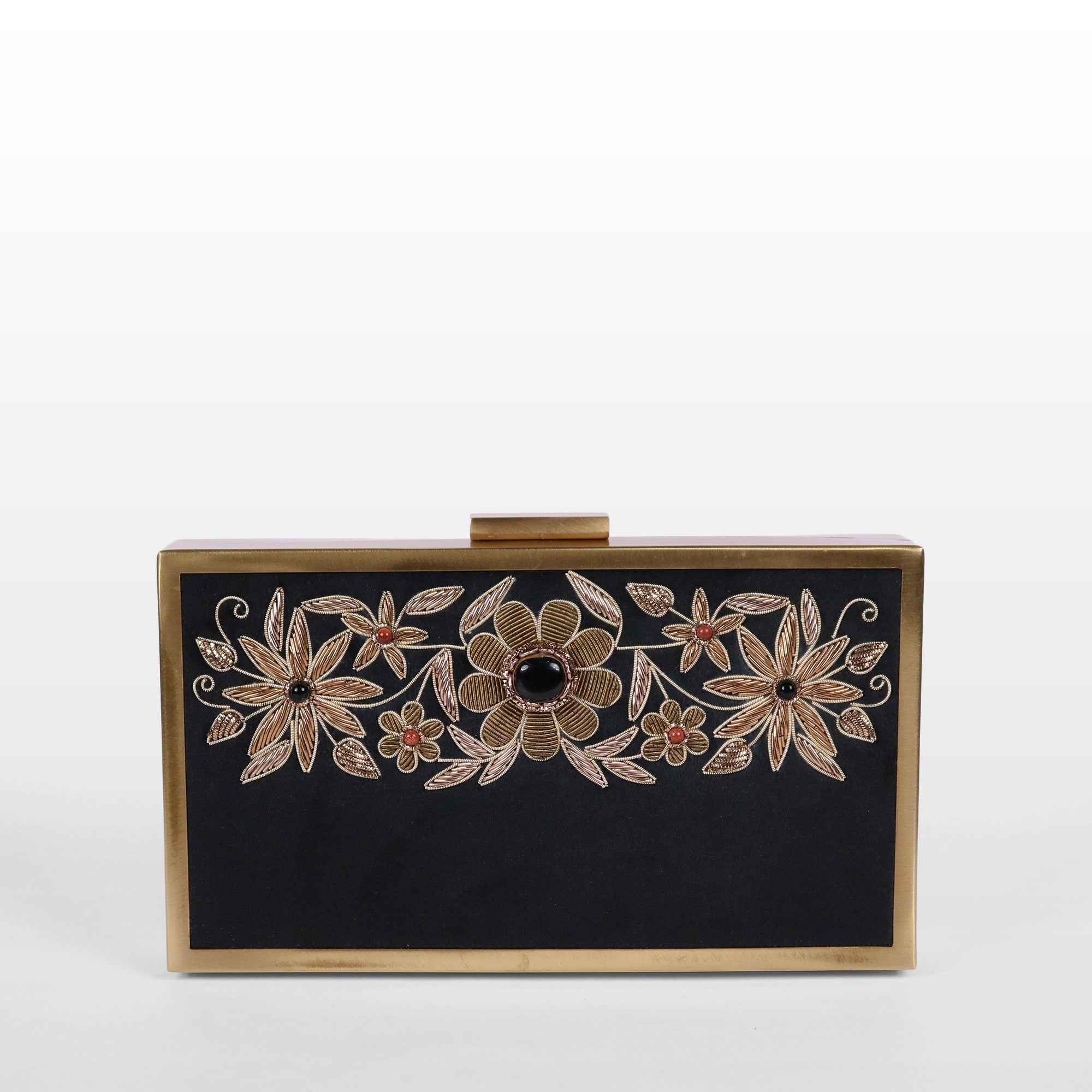 Bloom & Brass Evening Clutch