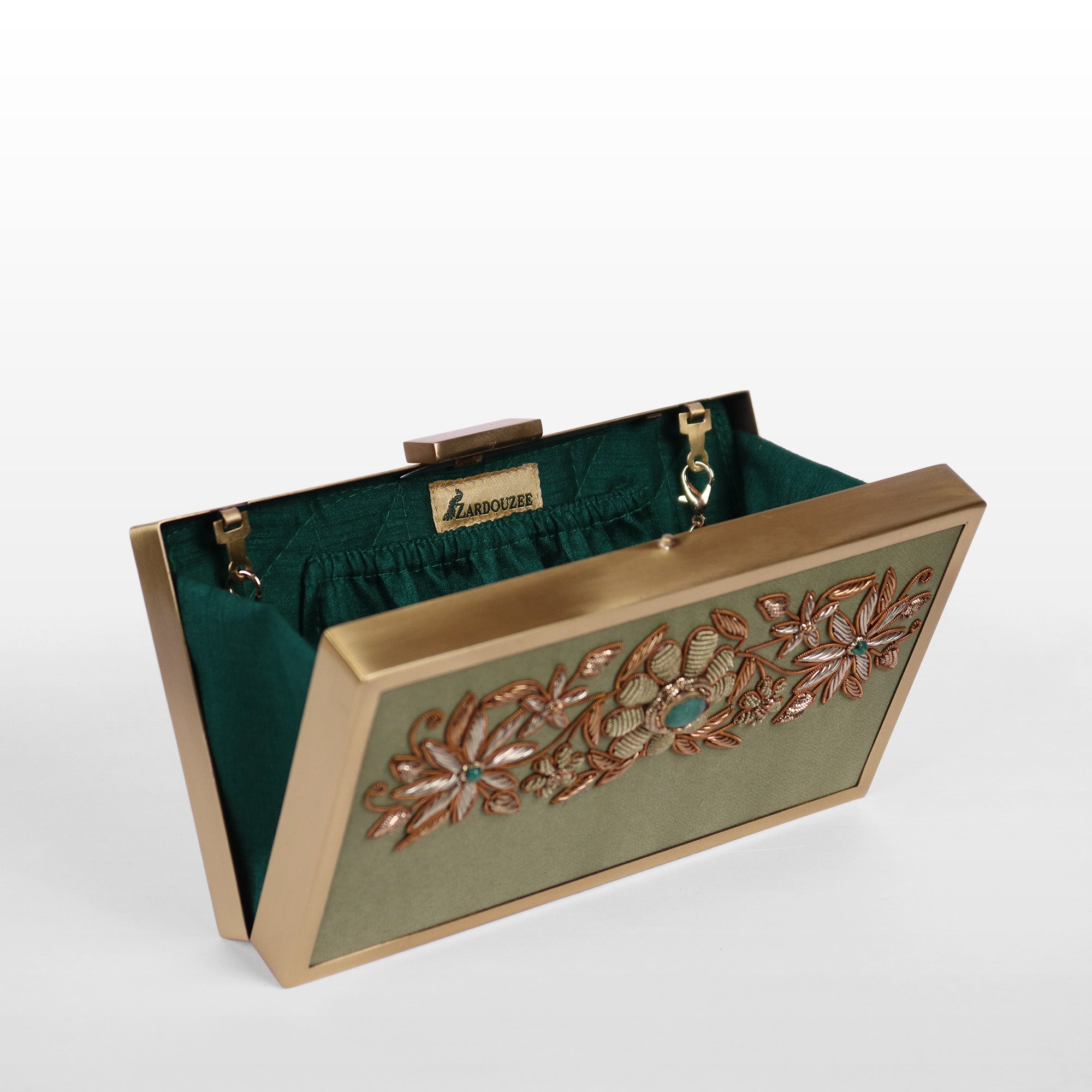 Bloom & Brass Evening Clutch