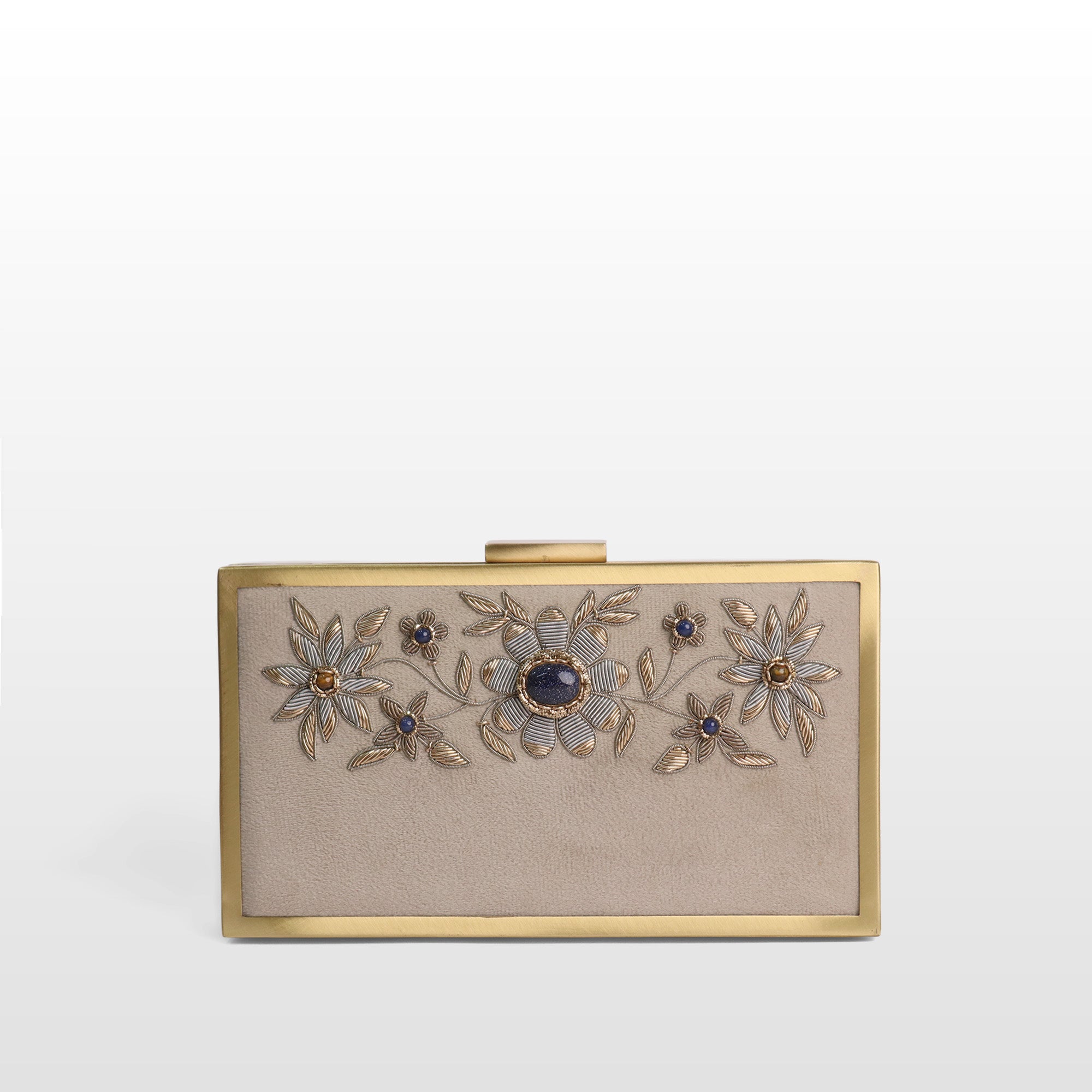 Bloom & Brass Evening Clutch