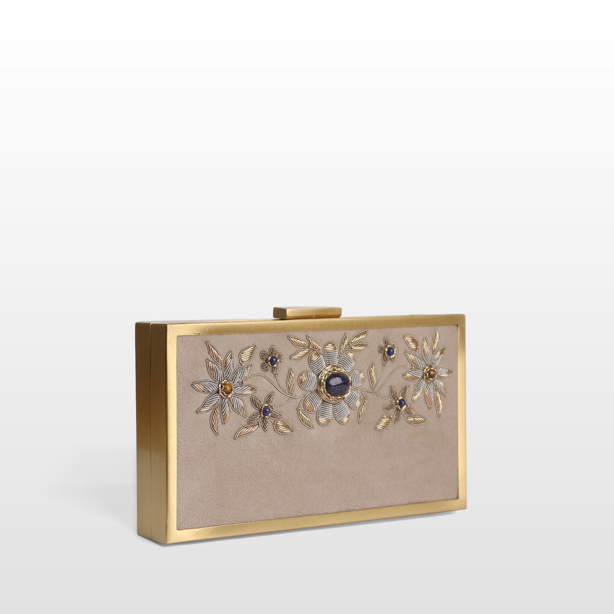 Bloom & Brass Evening Clutch