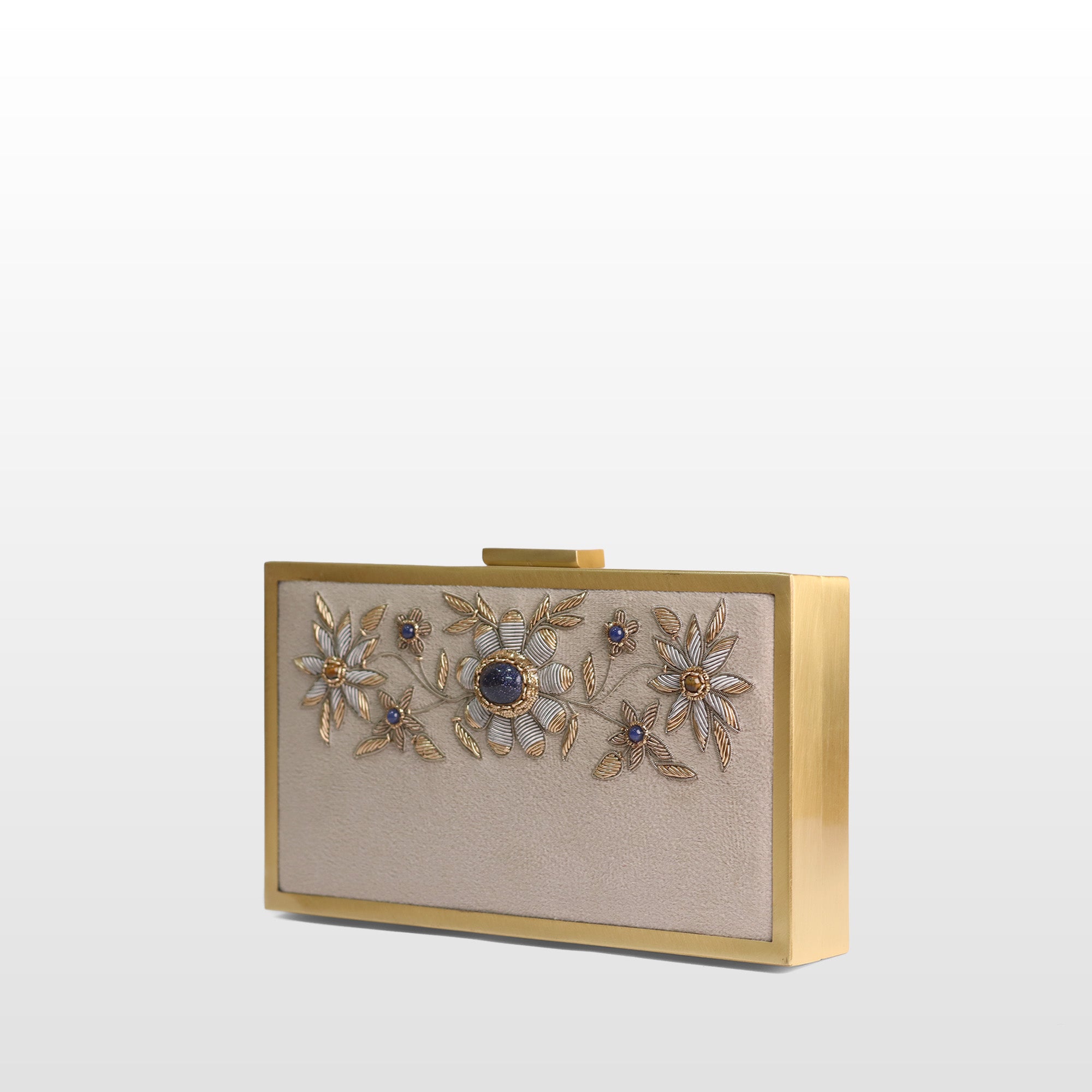 Bloom & Brass Evening Clutch
