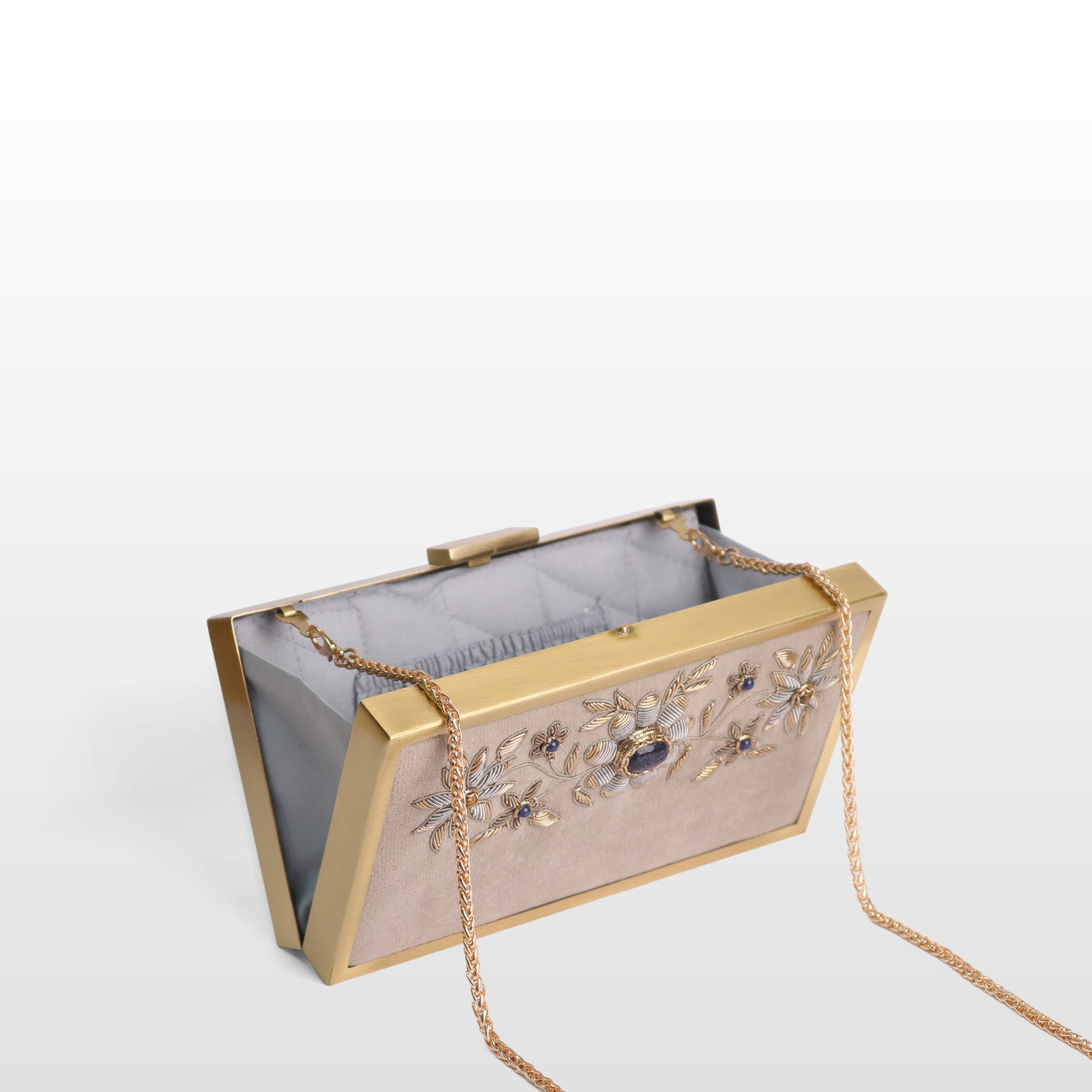 Bloom & Brass Evening Clutch