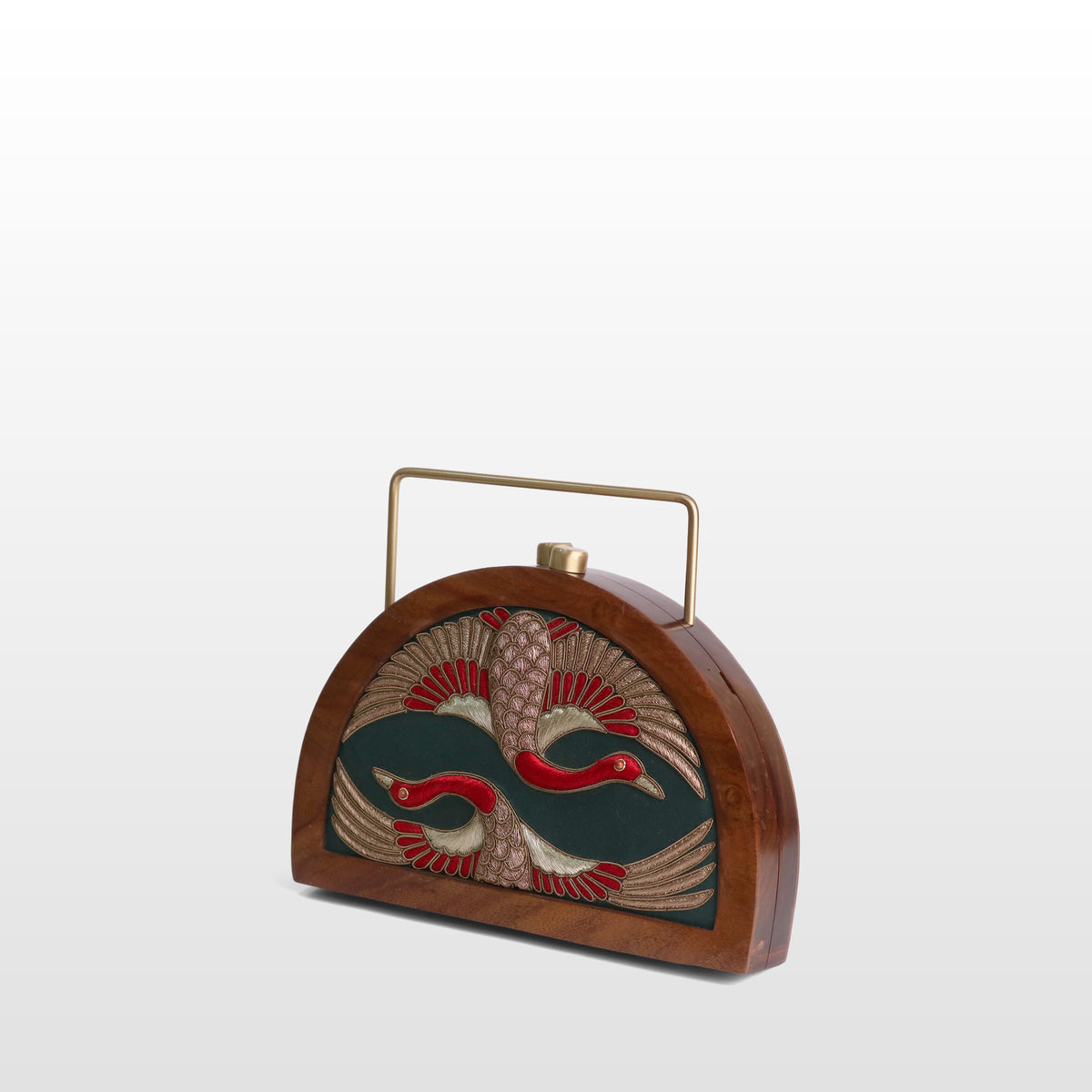 Handcrafted Luxe Swan Half Moon Bag