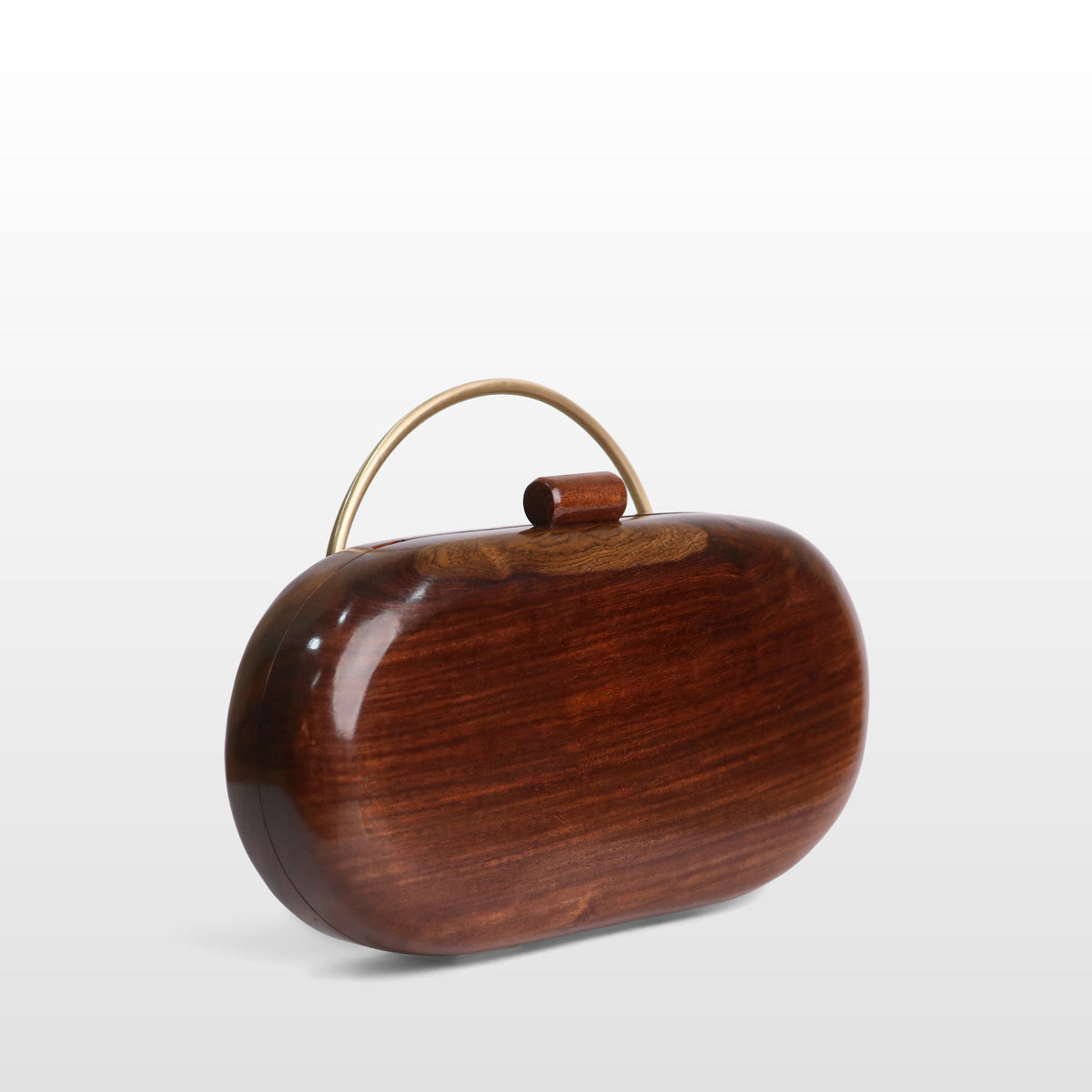 Handcrafted Luxe Lotus Gemstone Oval Box Clutch
