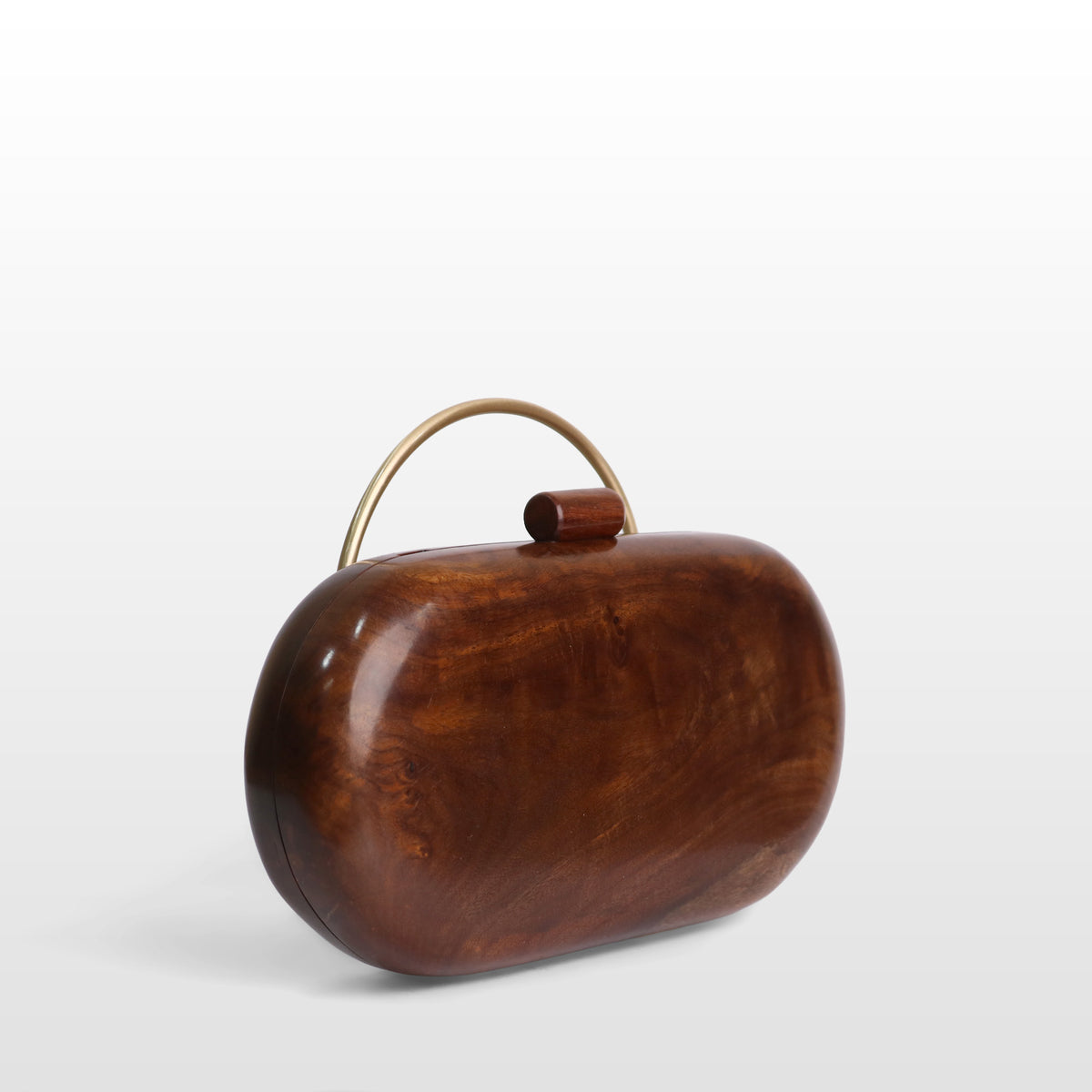 Handcrafted Luxe Swan Oval Box Clutch