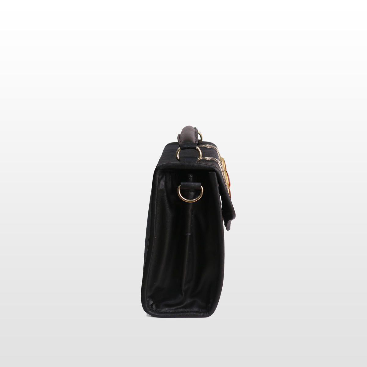 Women Black Velvet Carnelian Sachtel