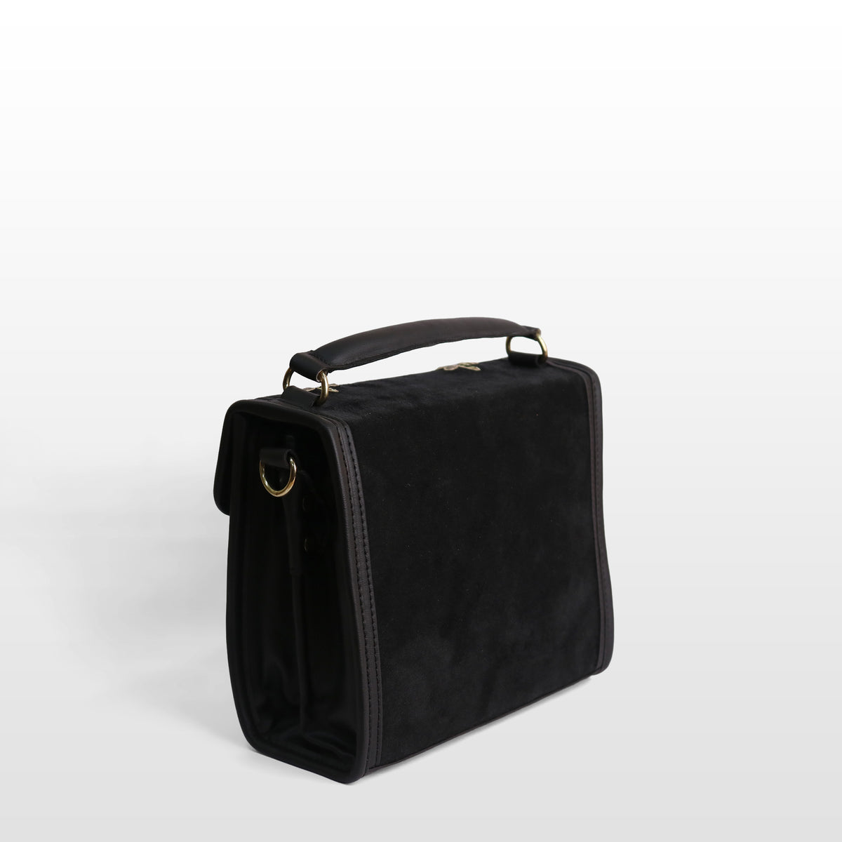 Women Black Velvet Carnelian Sachtel