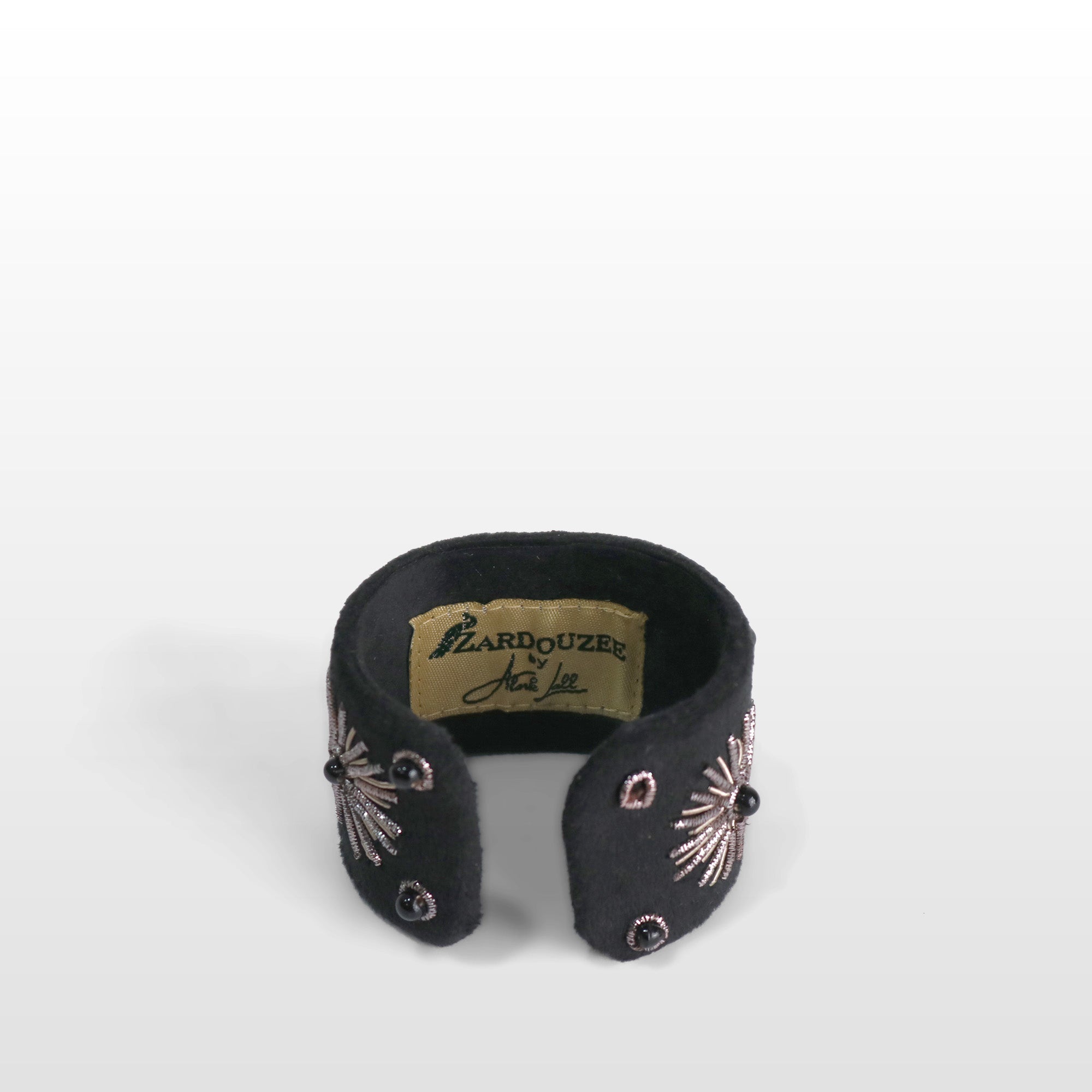 Black Velvet Onyx Wide Cuff Bracelet