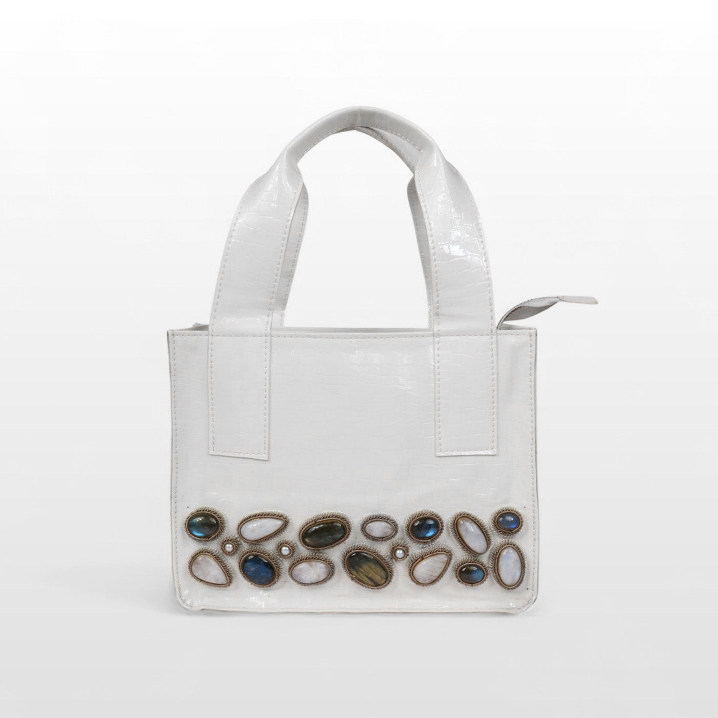Jewel Weave Leatherite Tote
