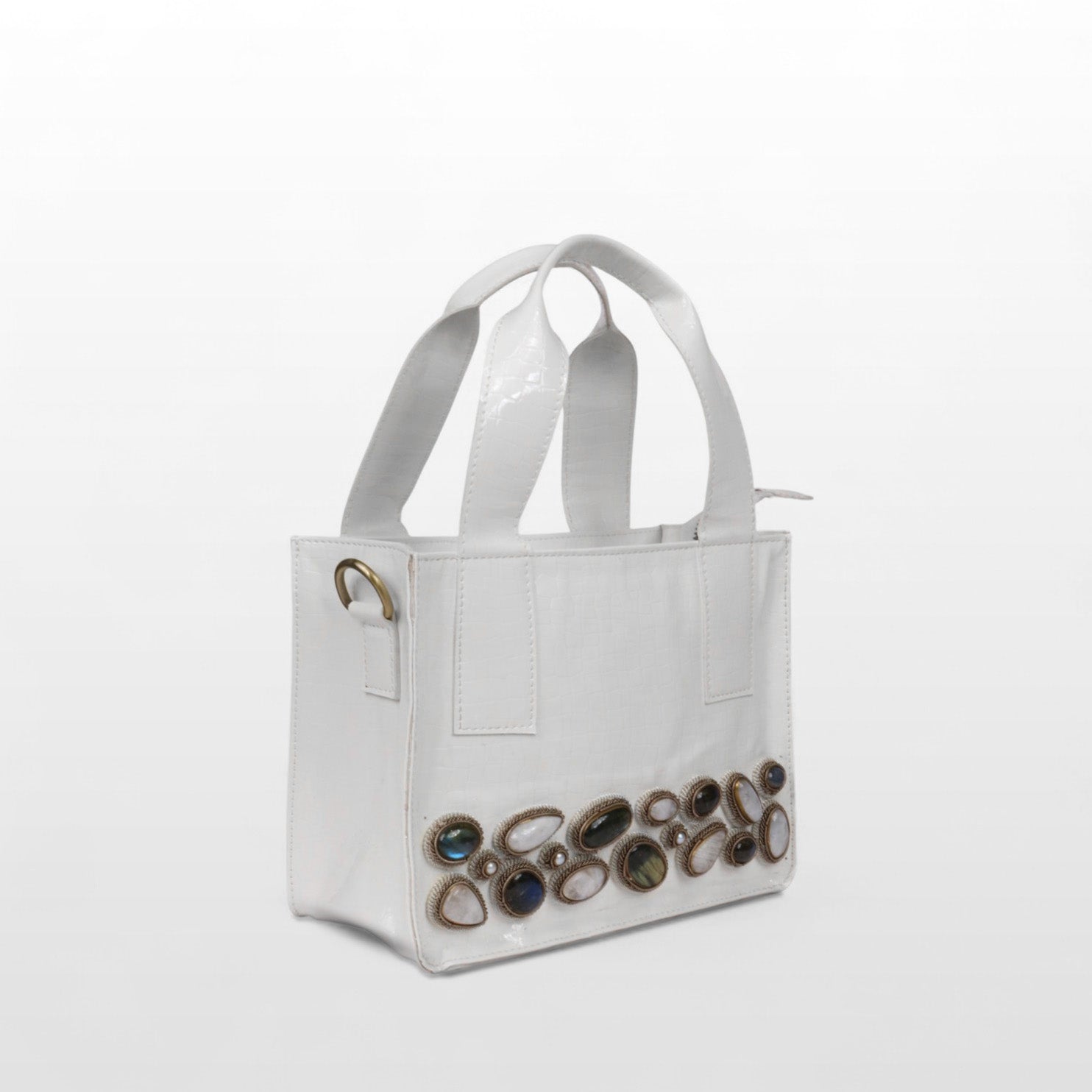 Jewel Weave Leatherite Tote