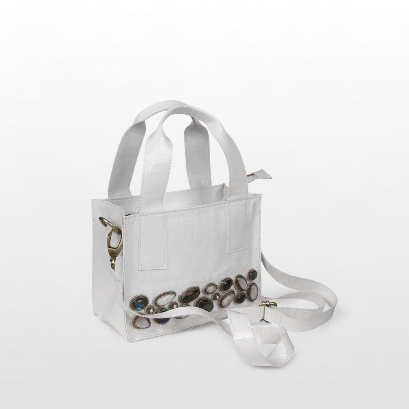 Jewel Weave Leatherite Tote