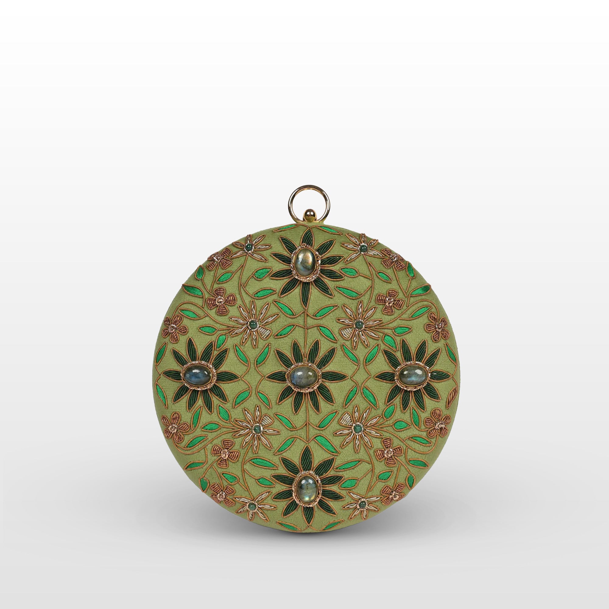 Regal Bloom Round Clutch