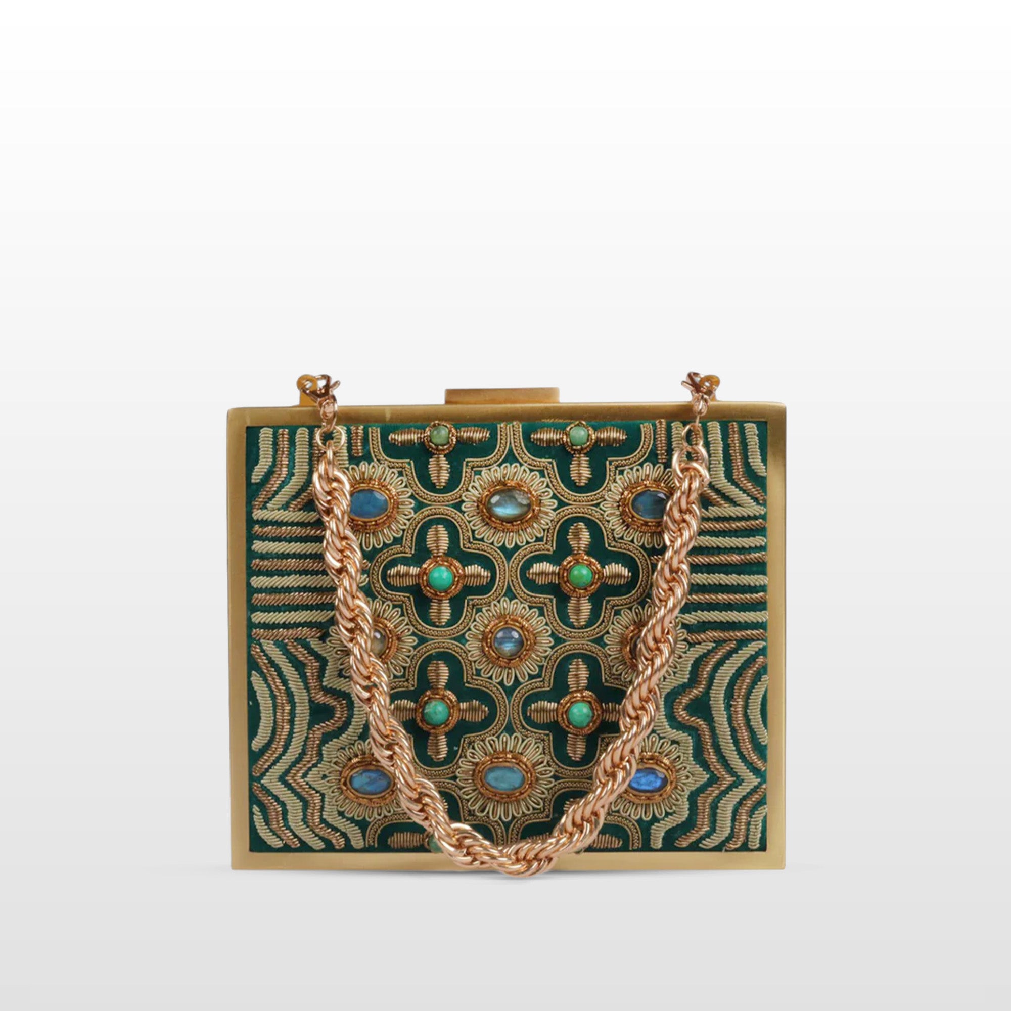 Zardosi Jewel Box Square Clutch