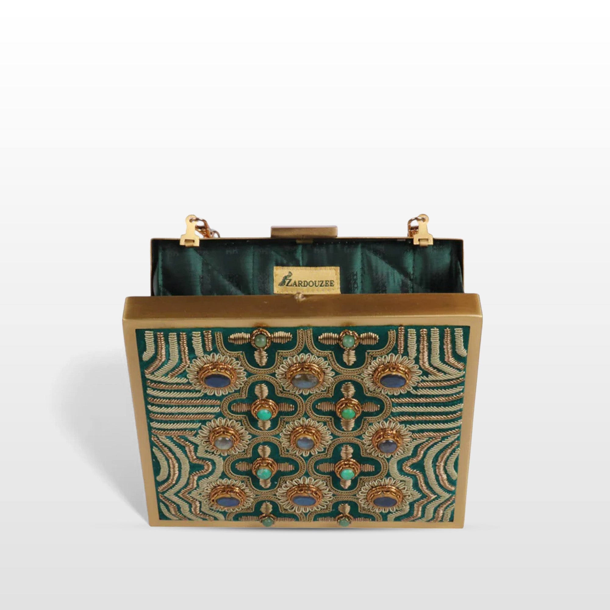 Zardosi Jewel Box Square Clutch