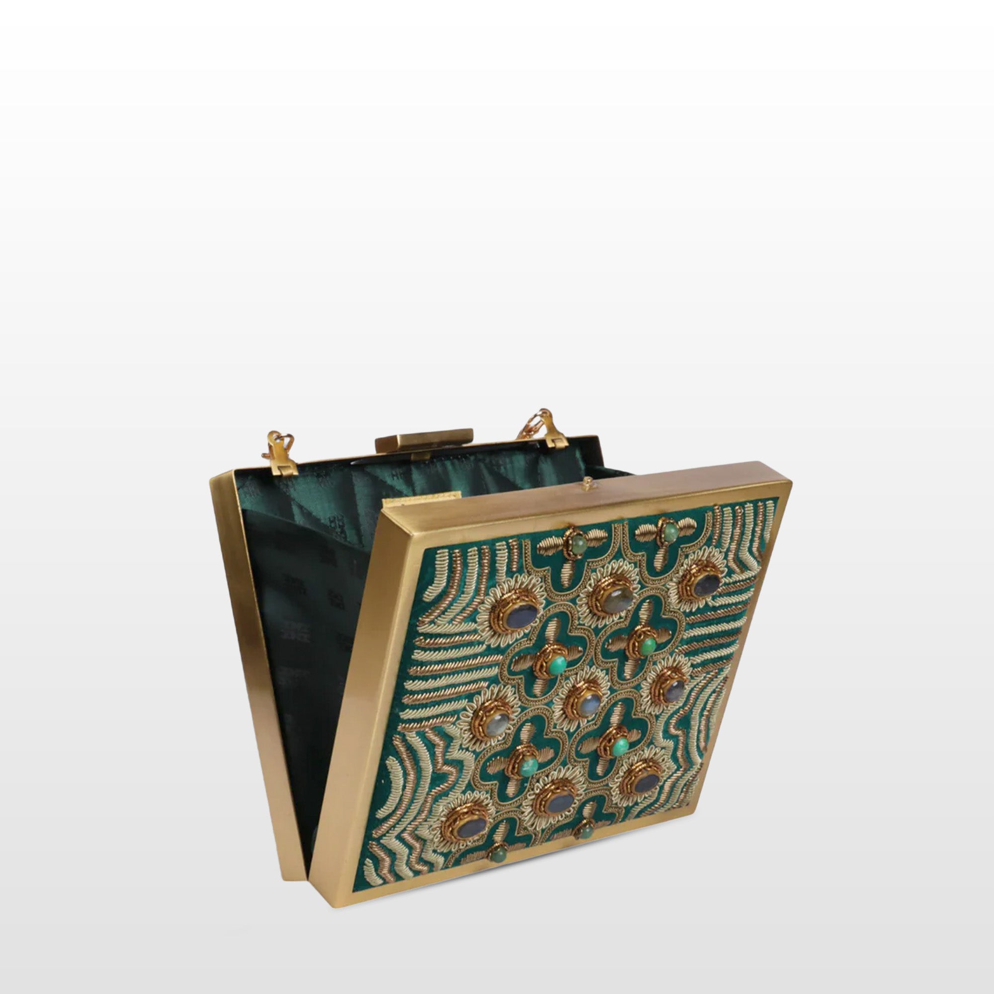 Zardosi Jewel Box Square Clutch