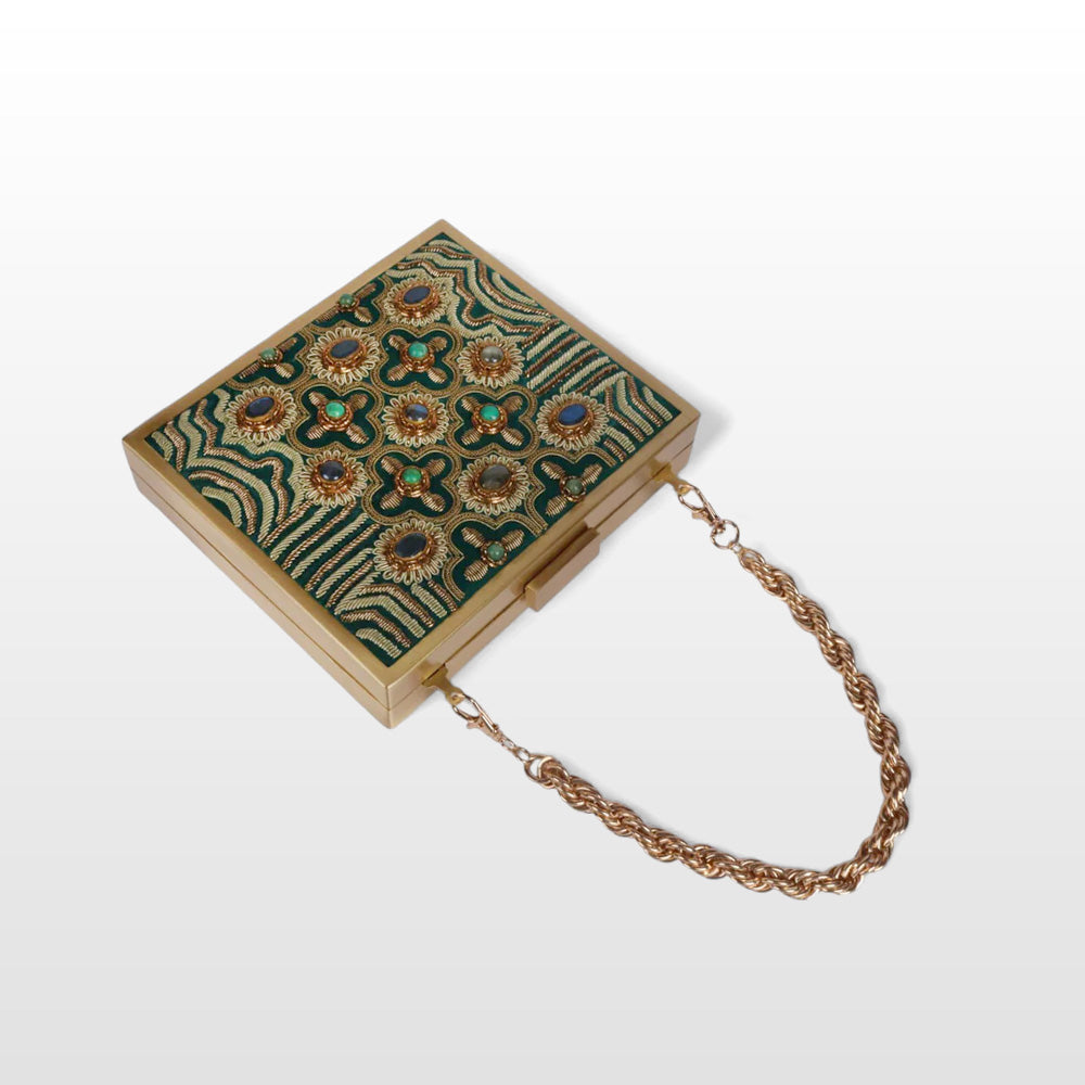 Zardosi Jewel Box Square Clutch
