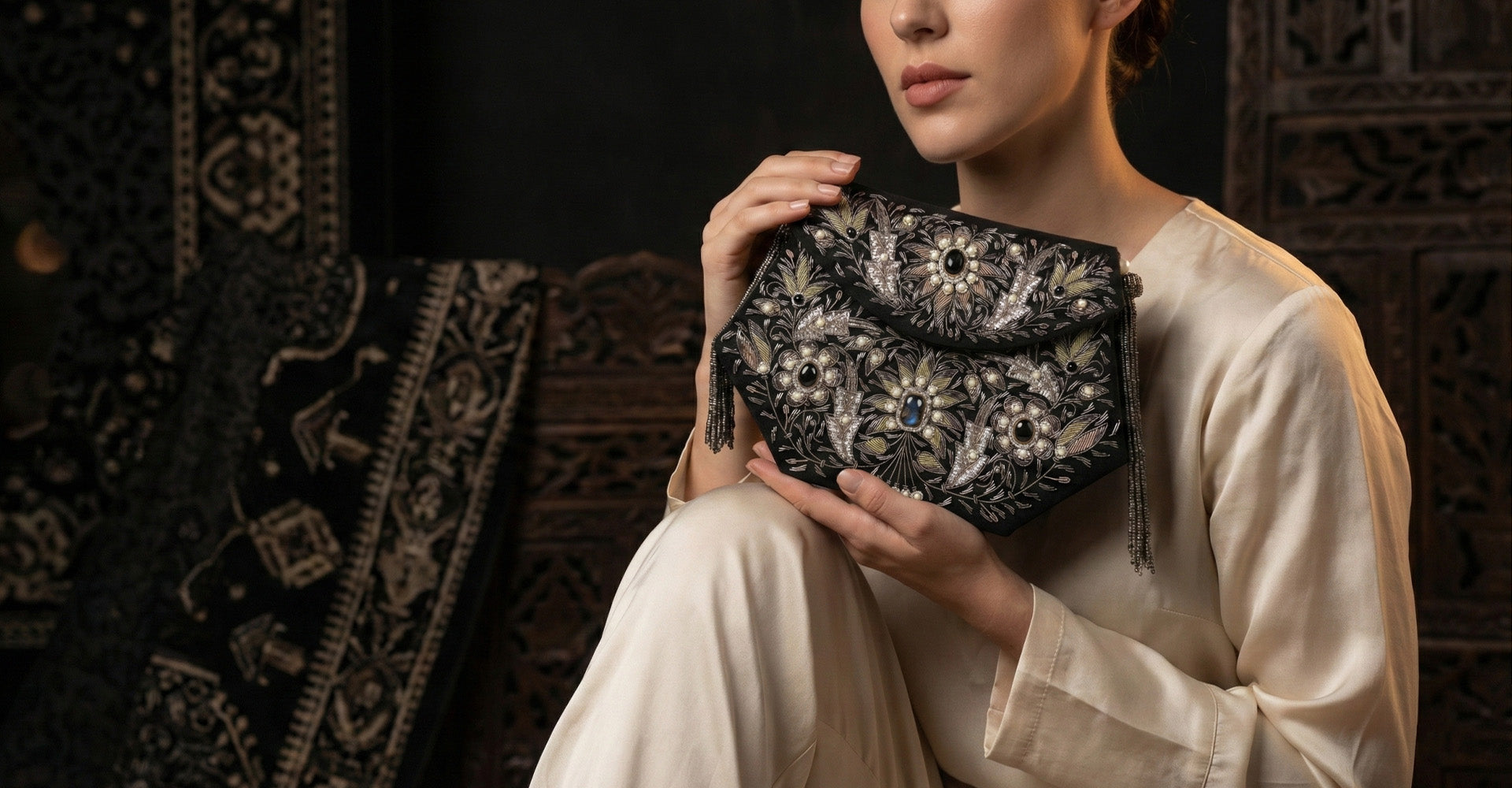 Zardouzee by Alark Lall | Luxury Handcrafted Zardozi Clutches & Access