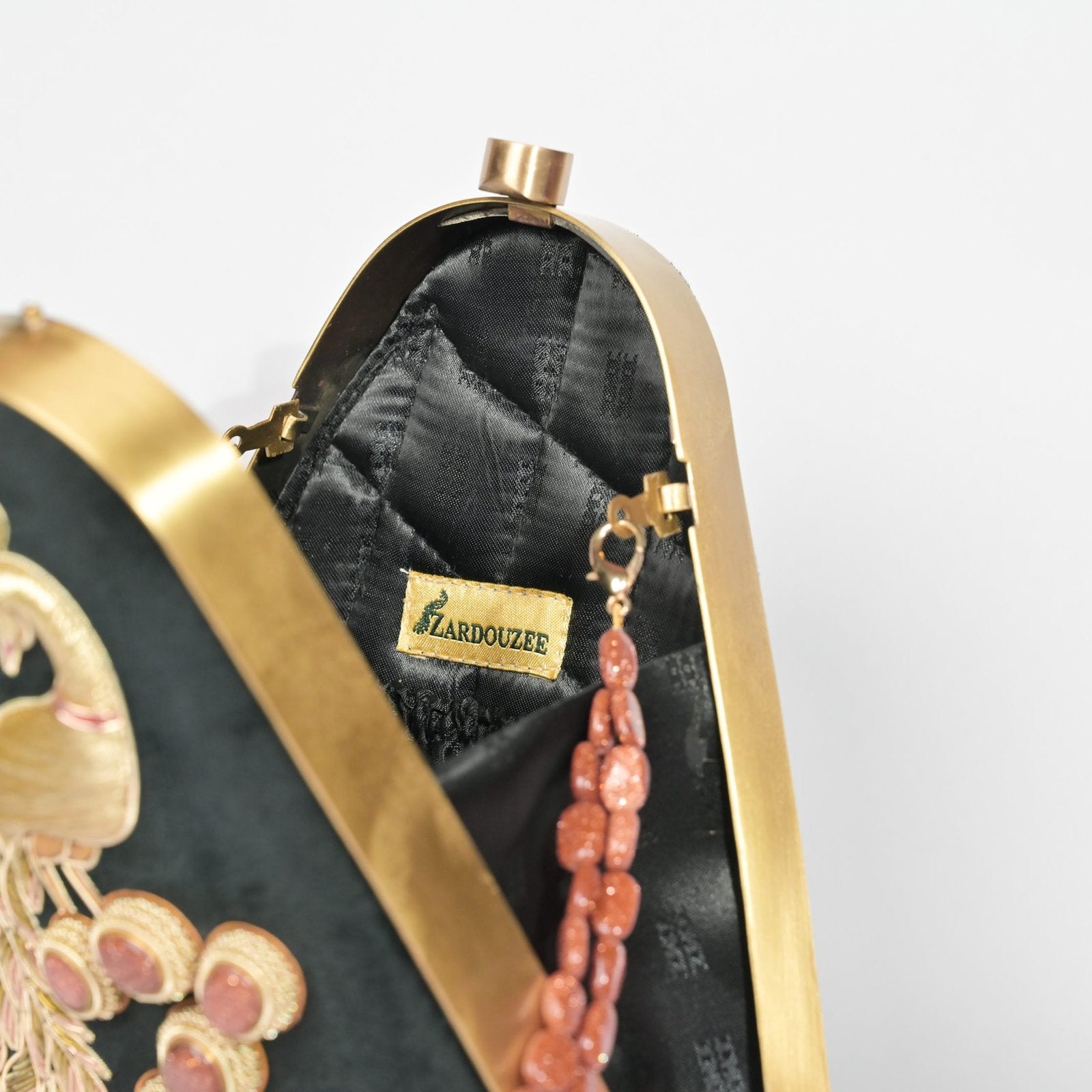 Twilight Plume Black Zardouzee Clutch image 4