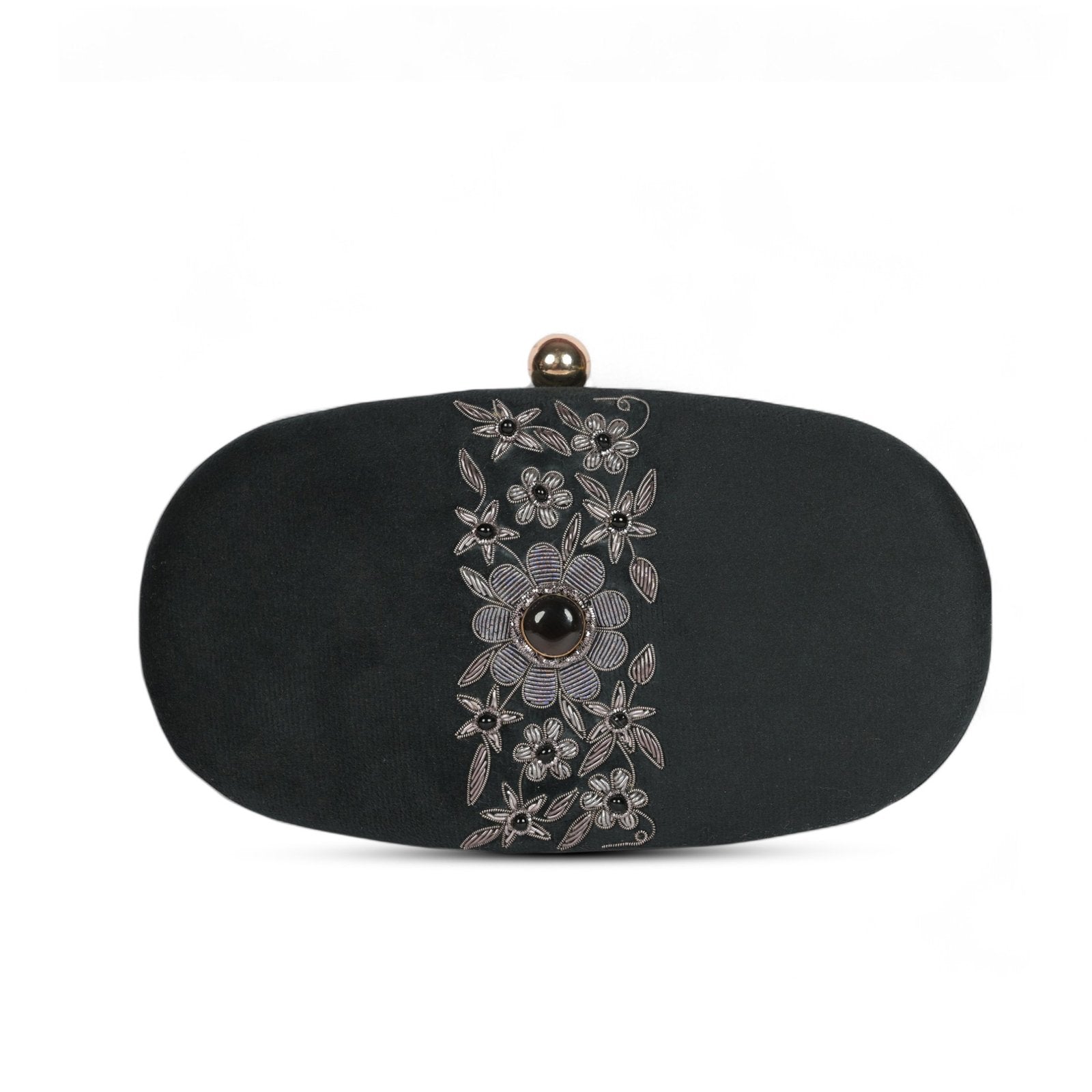 Petal Luxe Velvet Wrapped Oval Clutch image 1