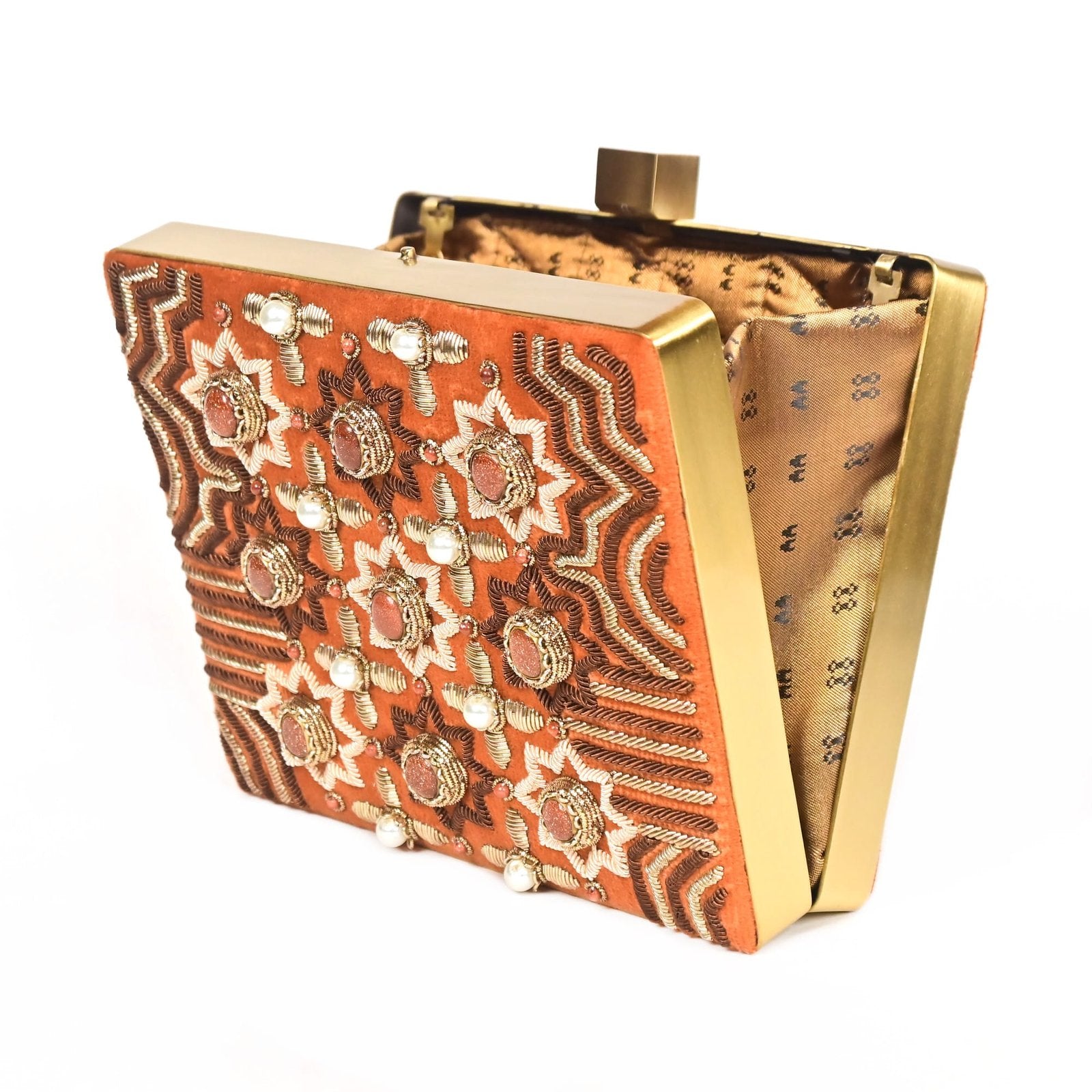 Ember Glow Zardozi Gemstone Handbag image 3