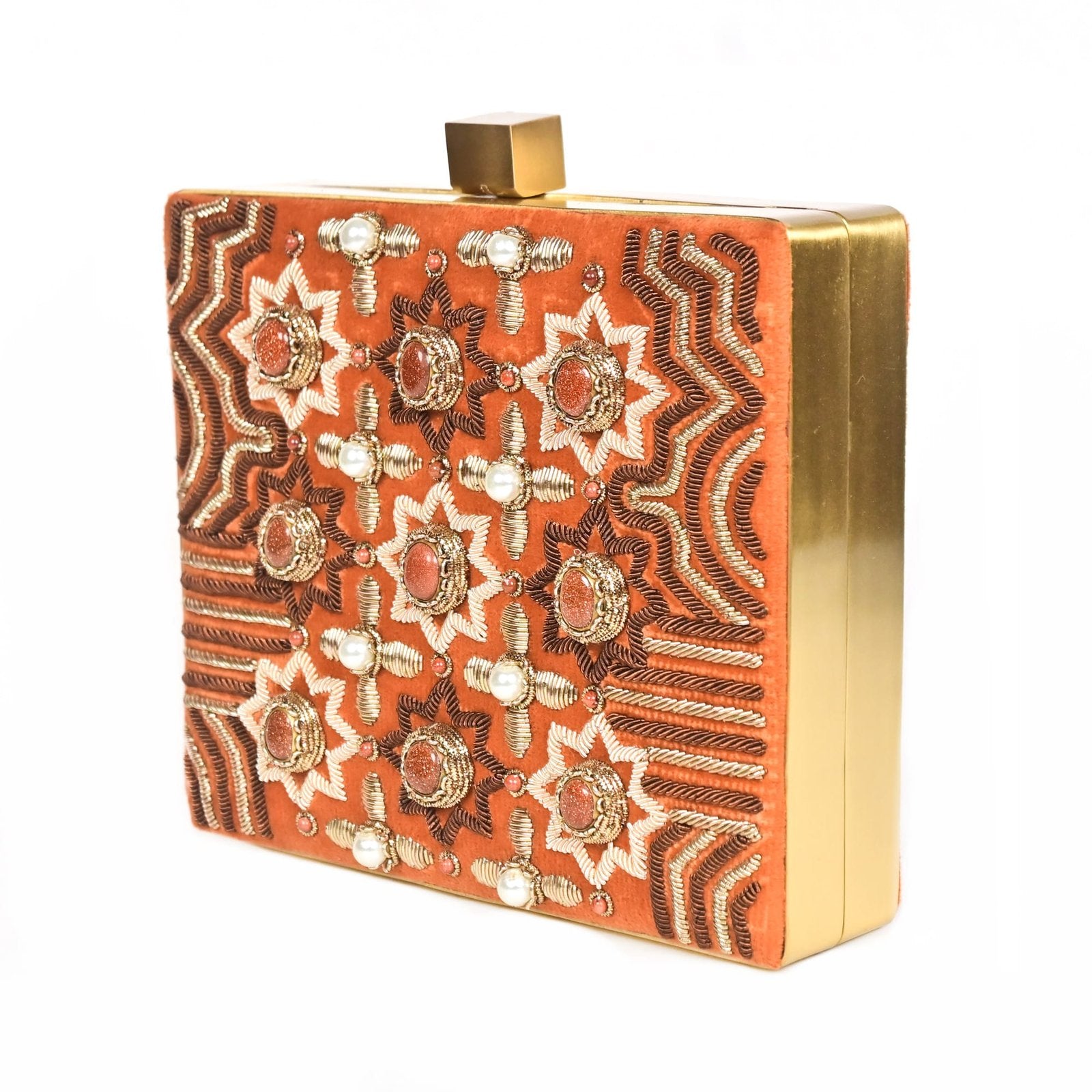 Ember Glow Zardozi Gemstone Handbag image 2