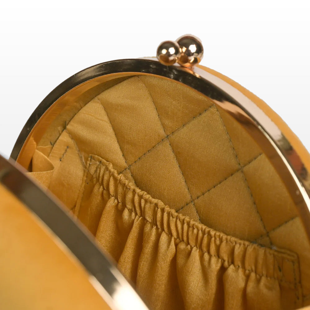 Celestial Sun Velvet Evening Clutch