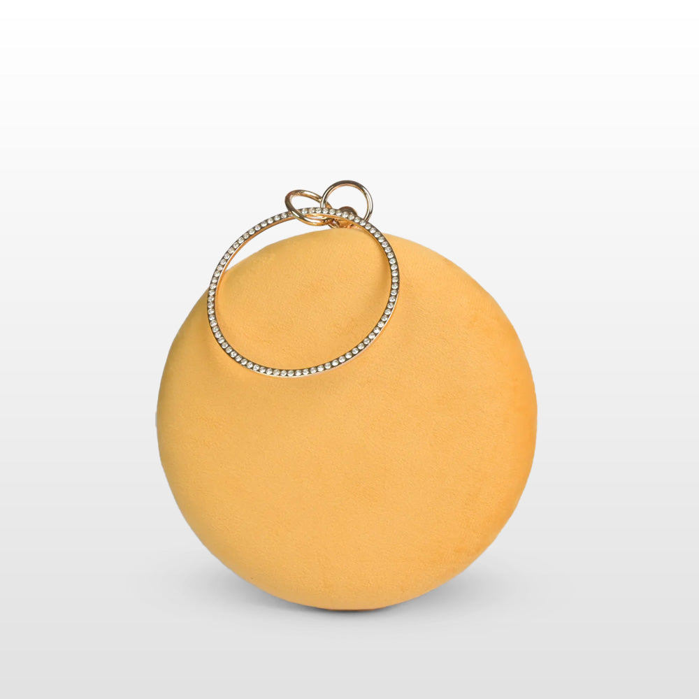 Celestial Sun Velvet Evening Clutch