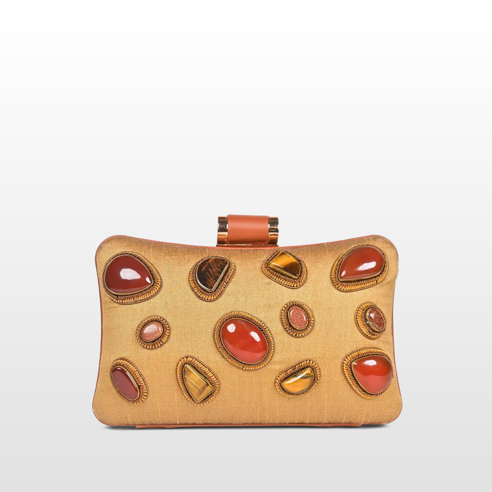 Golden Luxe Zari Embellished Handbag