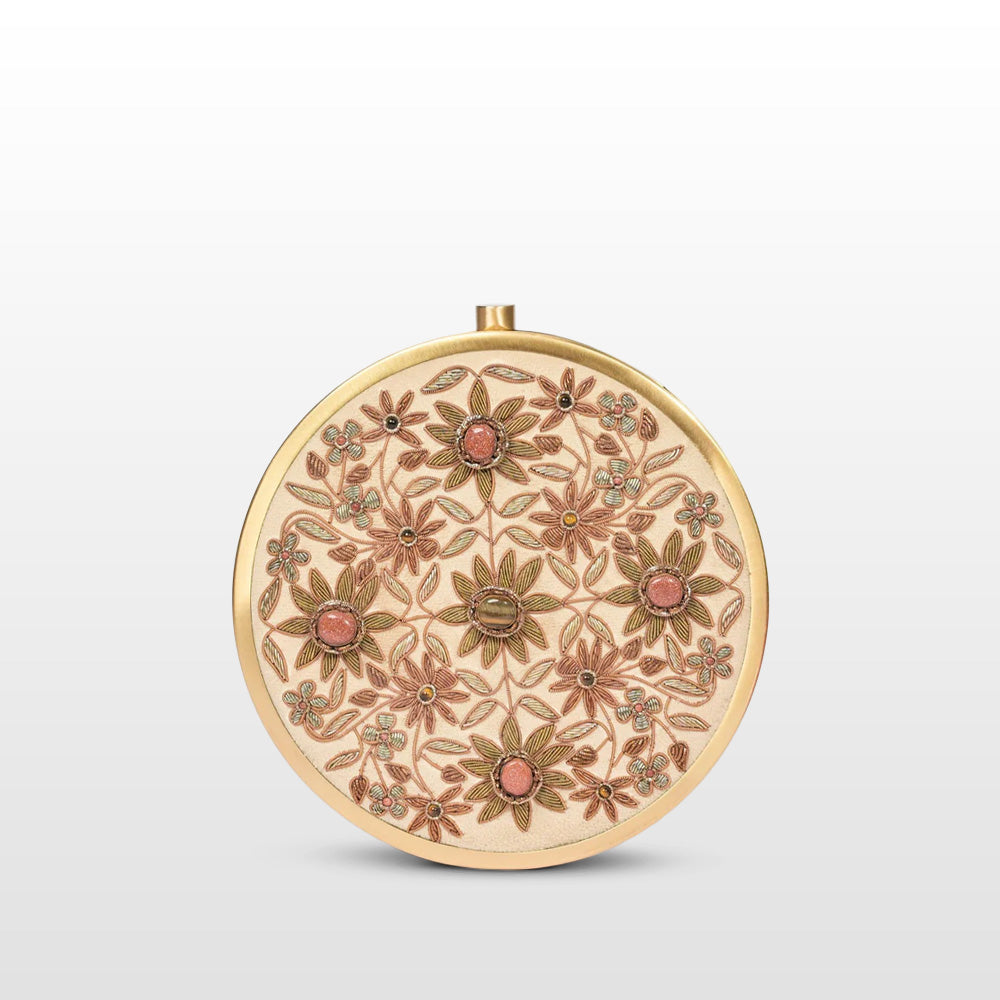 Mehrunisa – Regal Zardosi Round Clutch
