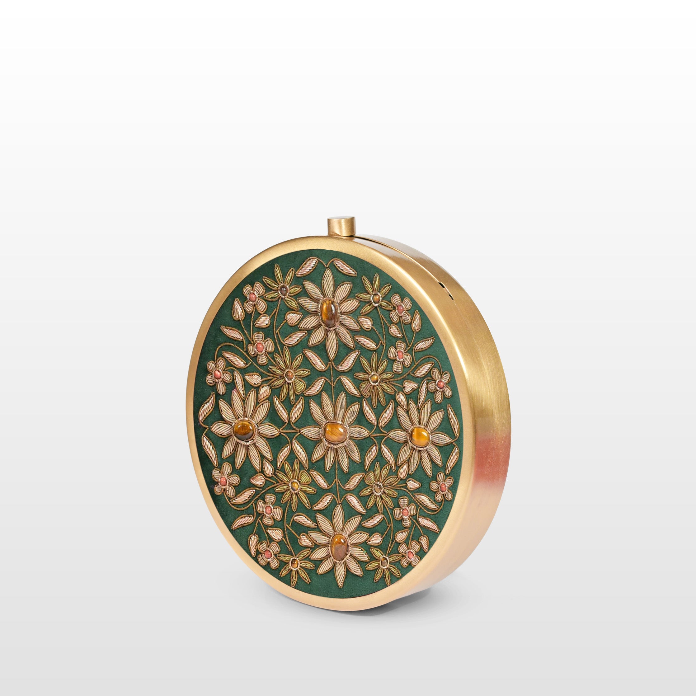 Mehrunisa – Regal Zardosi Round Clutch
