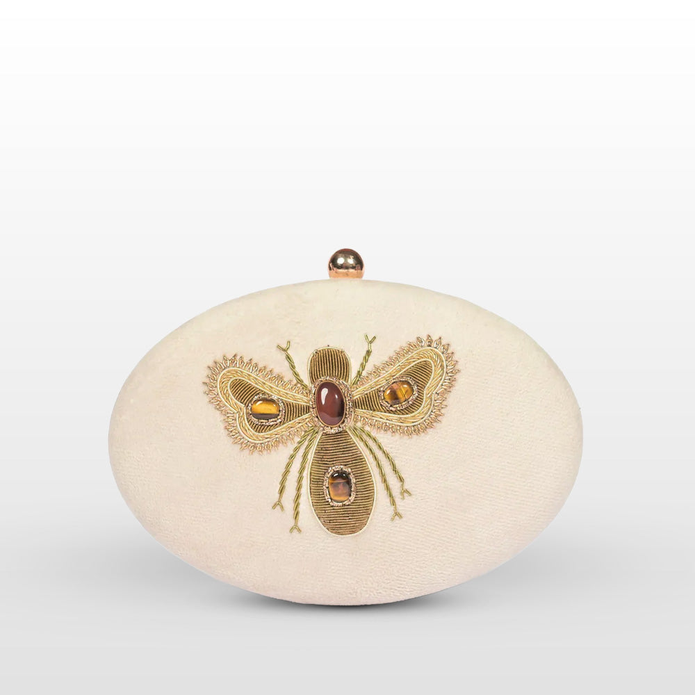 Imperial Queen Bee Beige Clutch