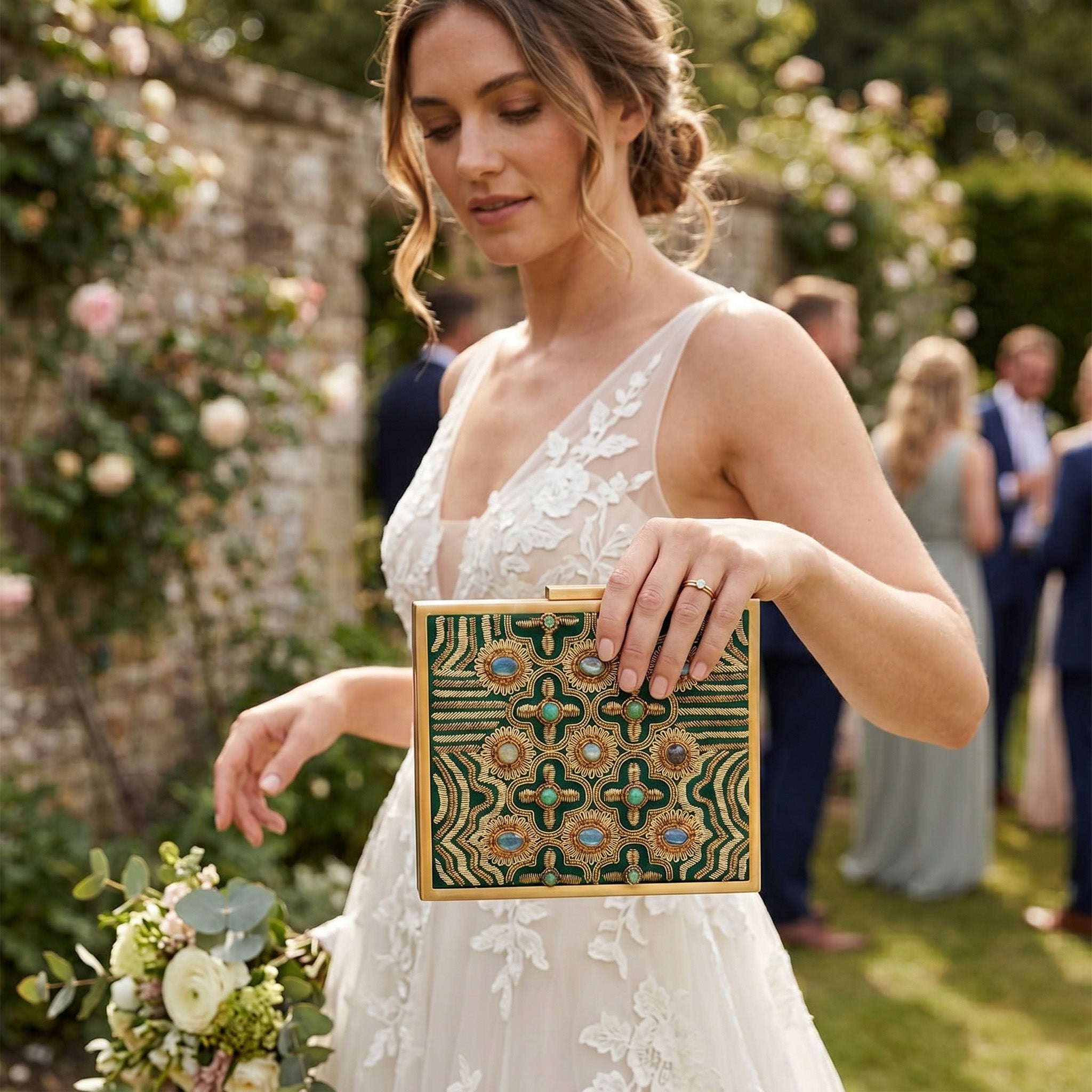Zardosi Jewel Box Square Clutch