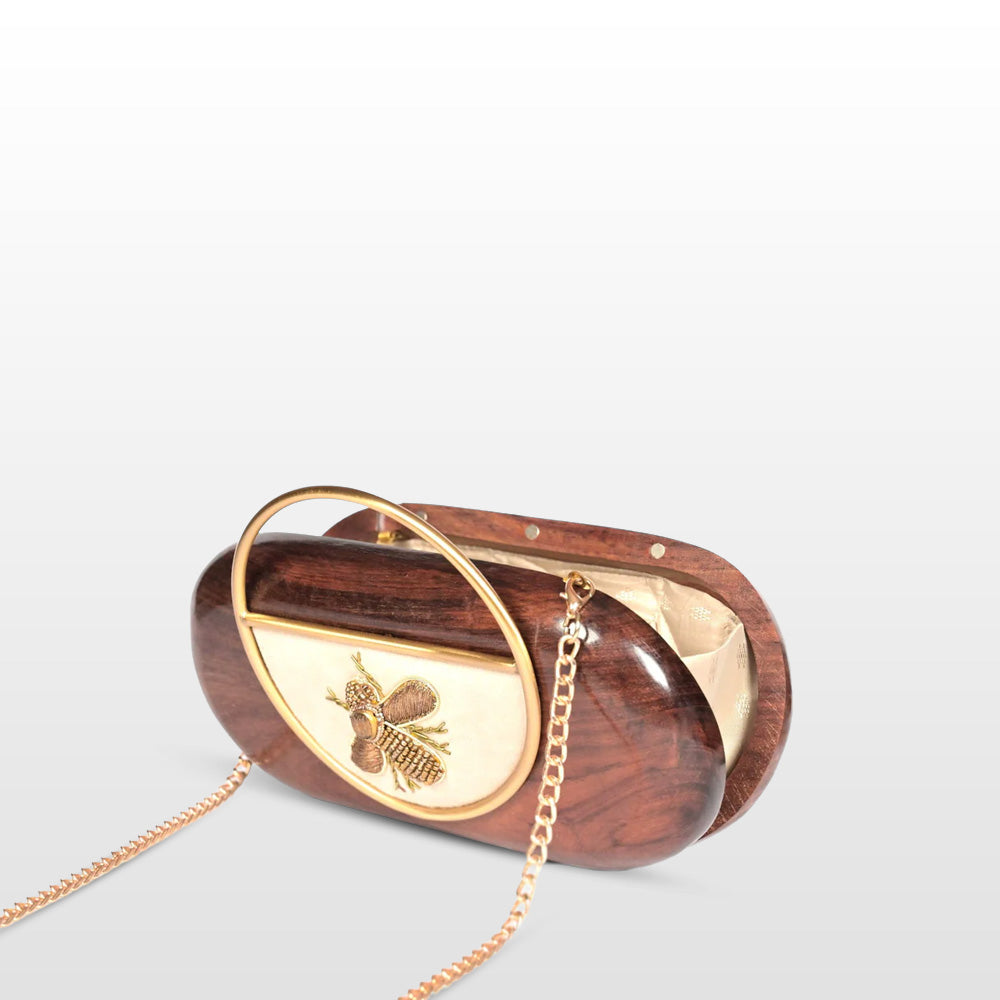 Noor-e-Baagh Wooden Clutch