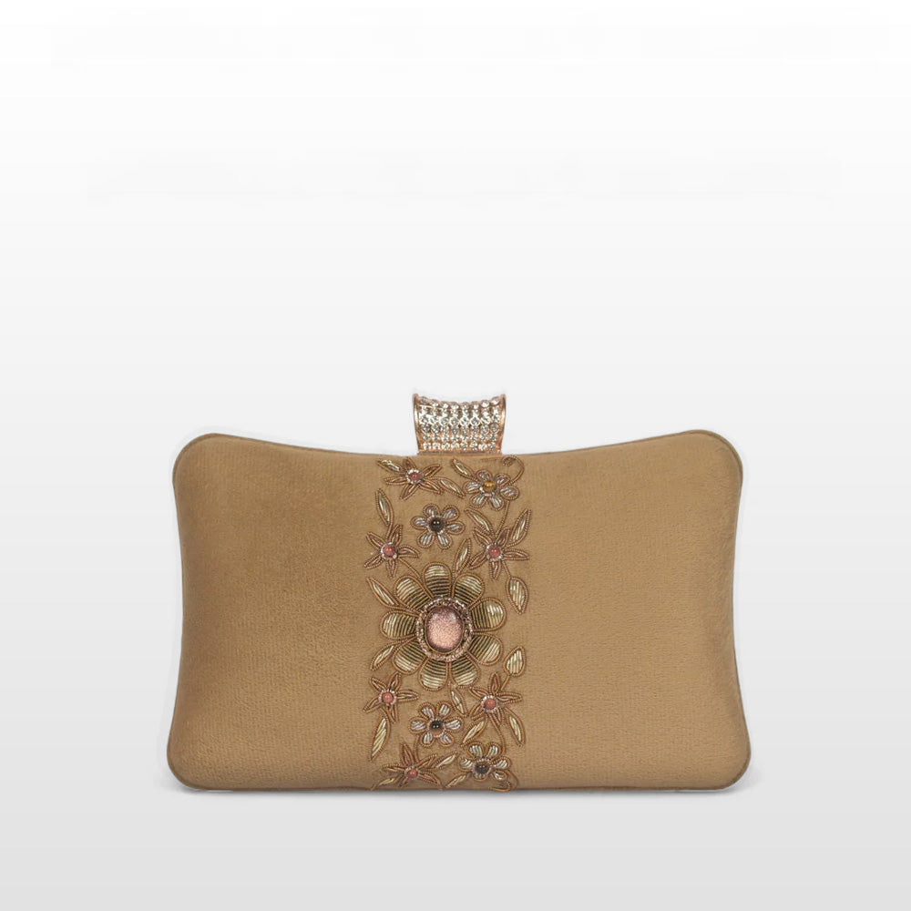 Petal Luxe Velvet Wrapped Clutch