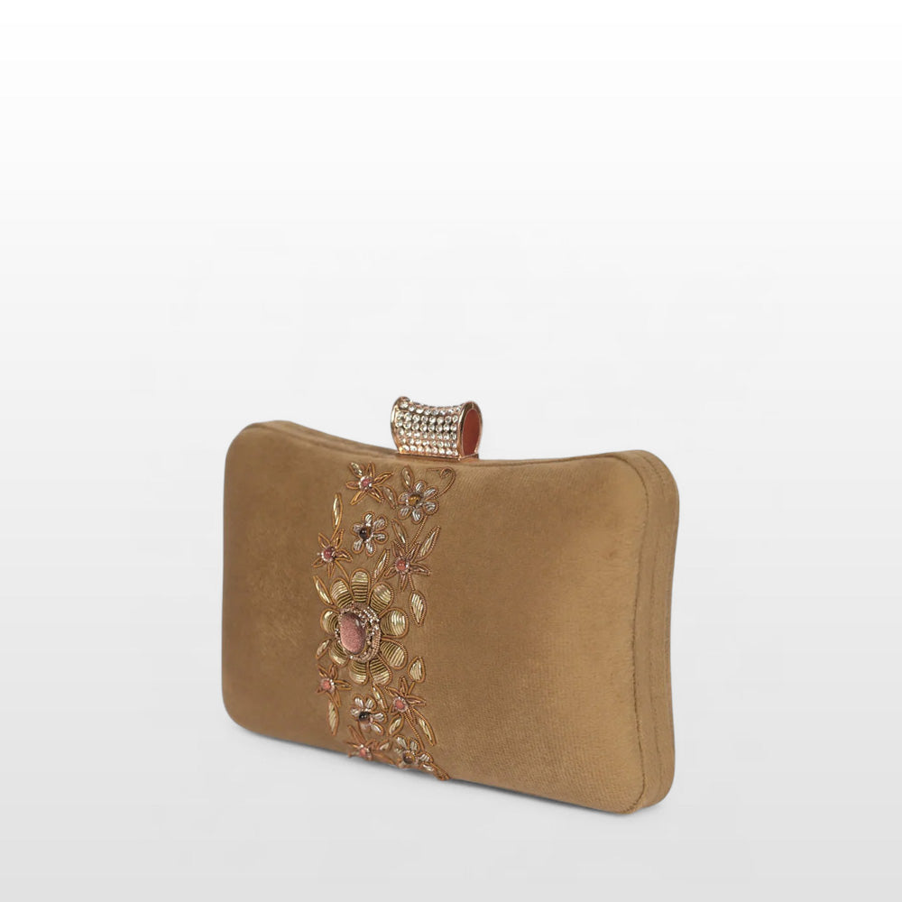 Petal Luxe Velvet Wrapped Clutch