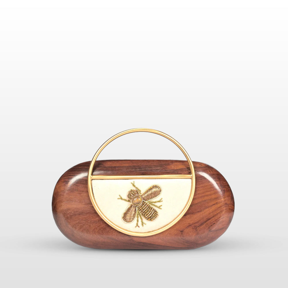 Noor-e-Baagh Wooden Clutch