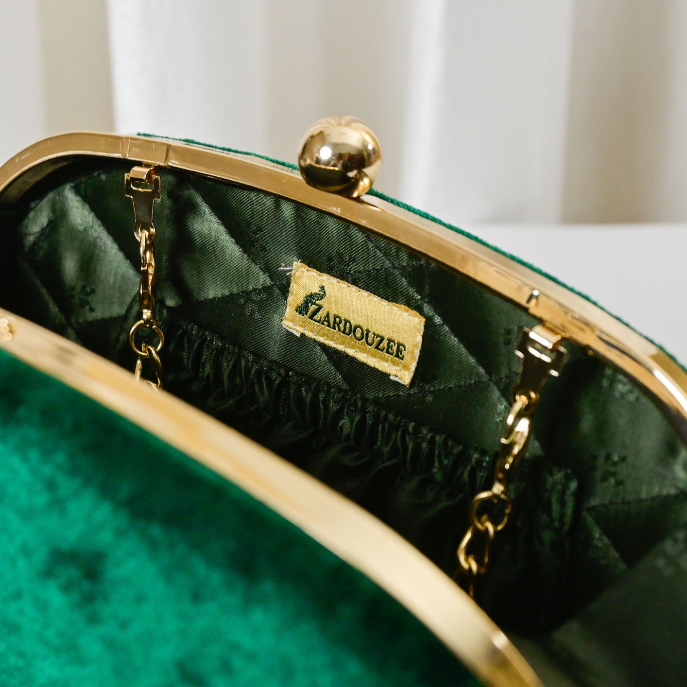 Leather Wallet Pouch - green / brass – Venn + Maker